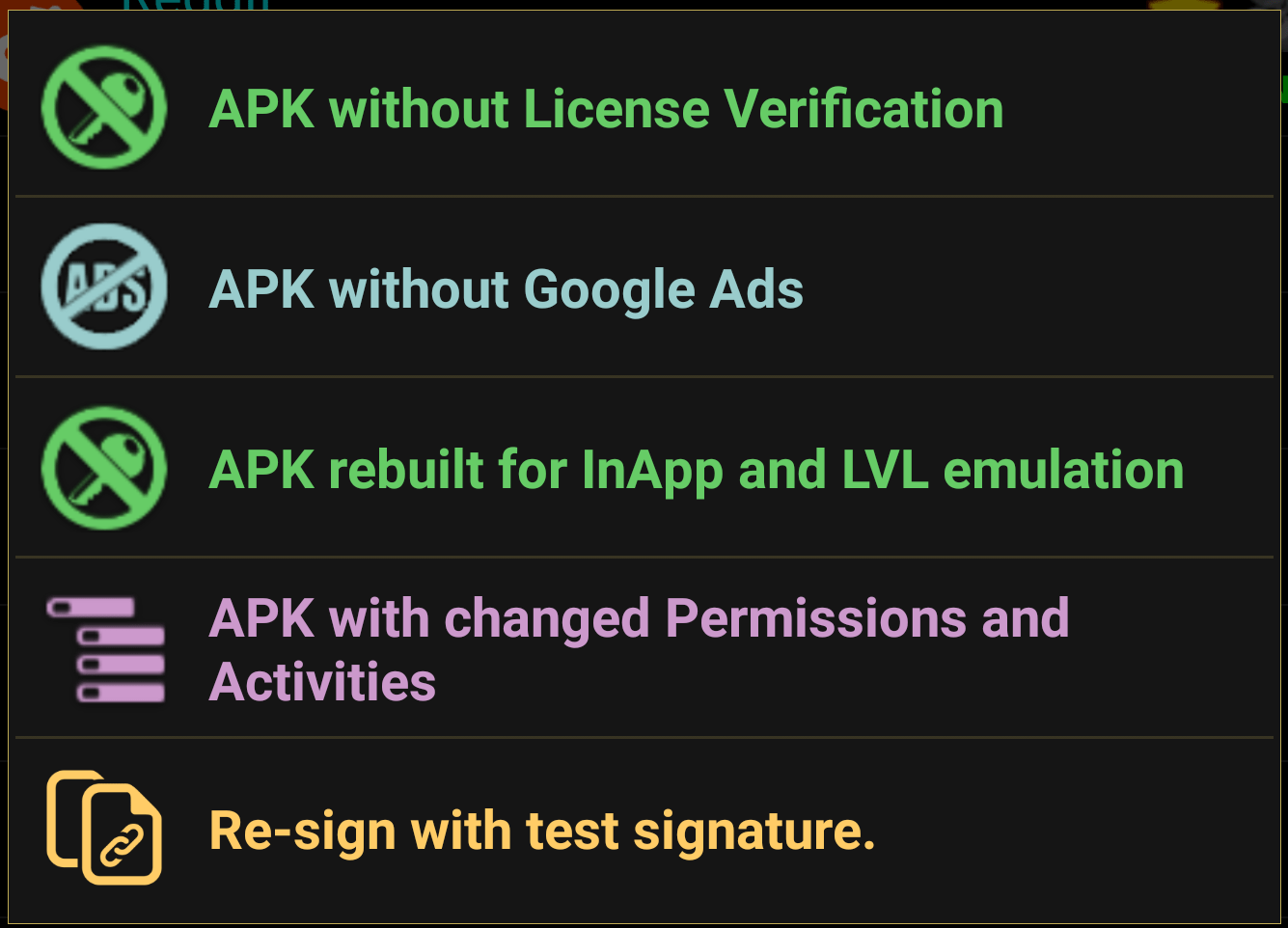 ELI5 what each patch will do luckypatcher