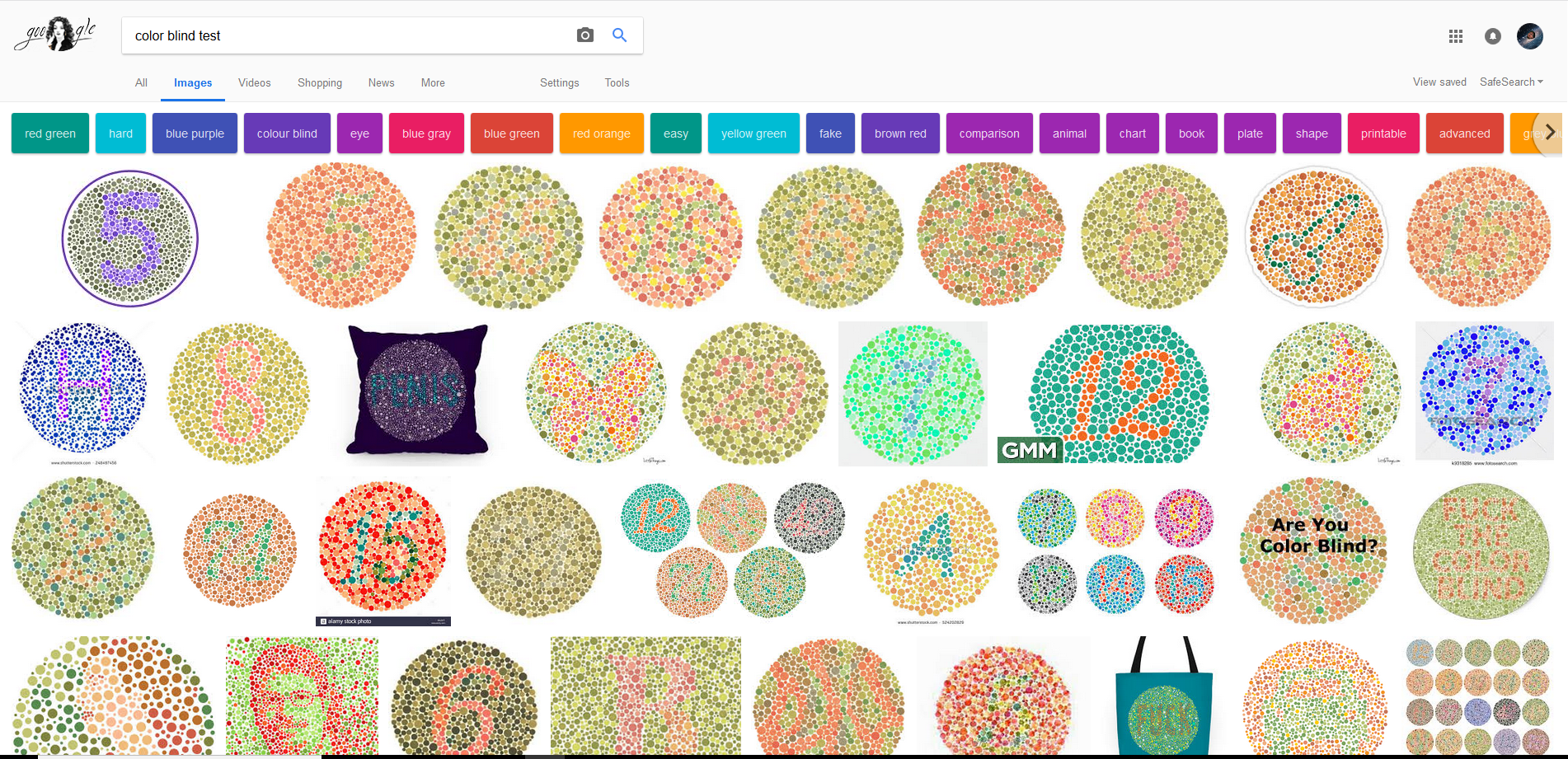 Sorry if you've seen this before but I just Googled Color Blind Test