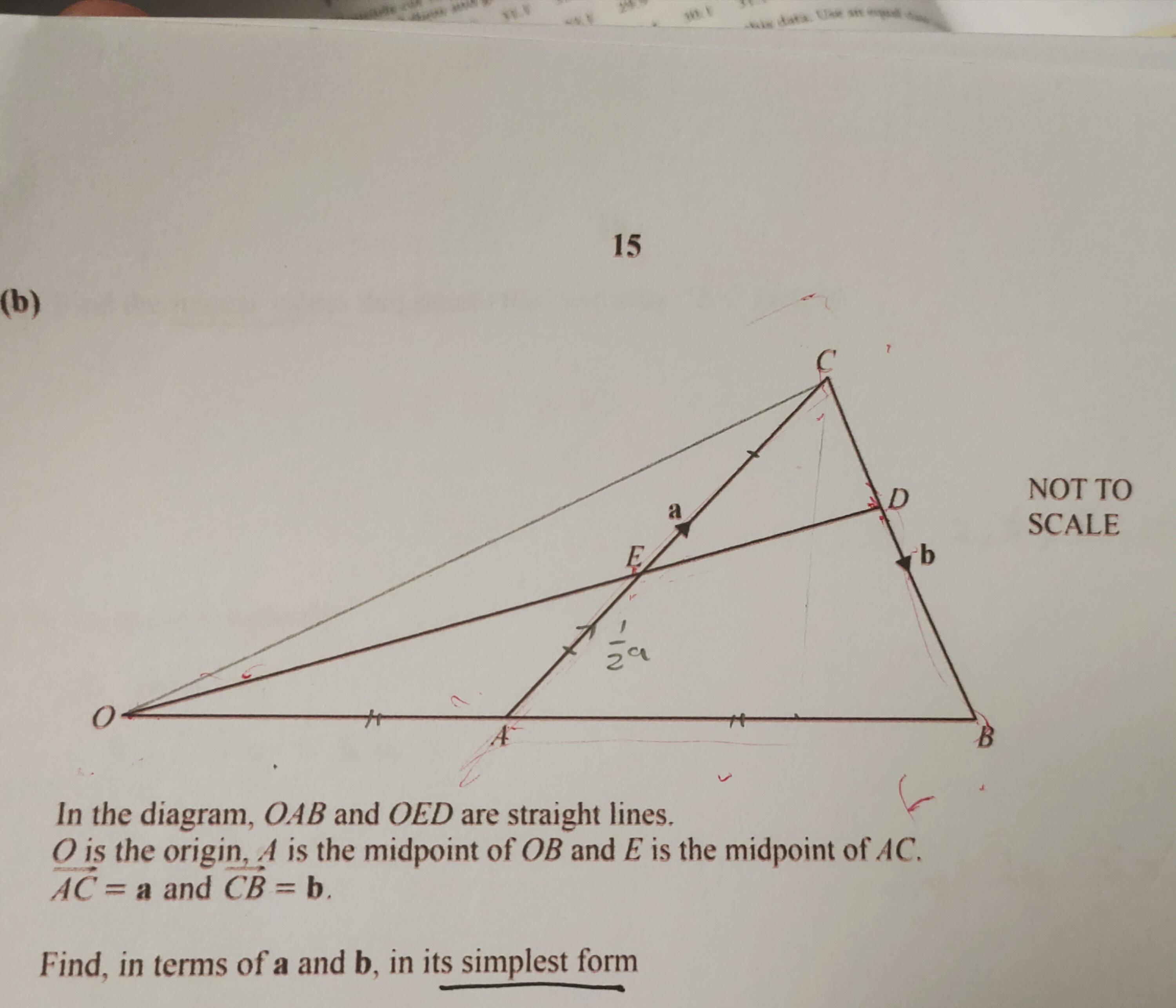 Find the position vector of D. r/igcse