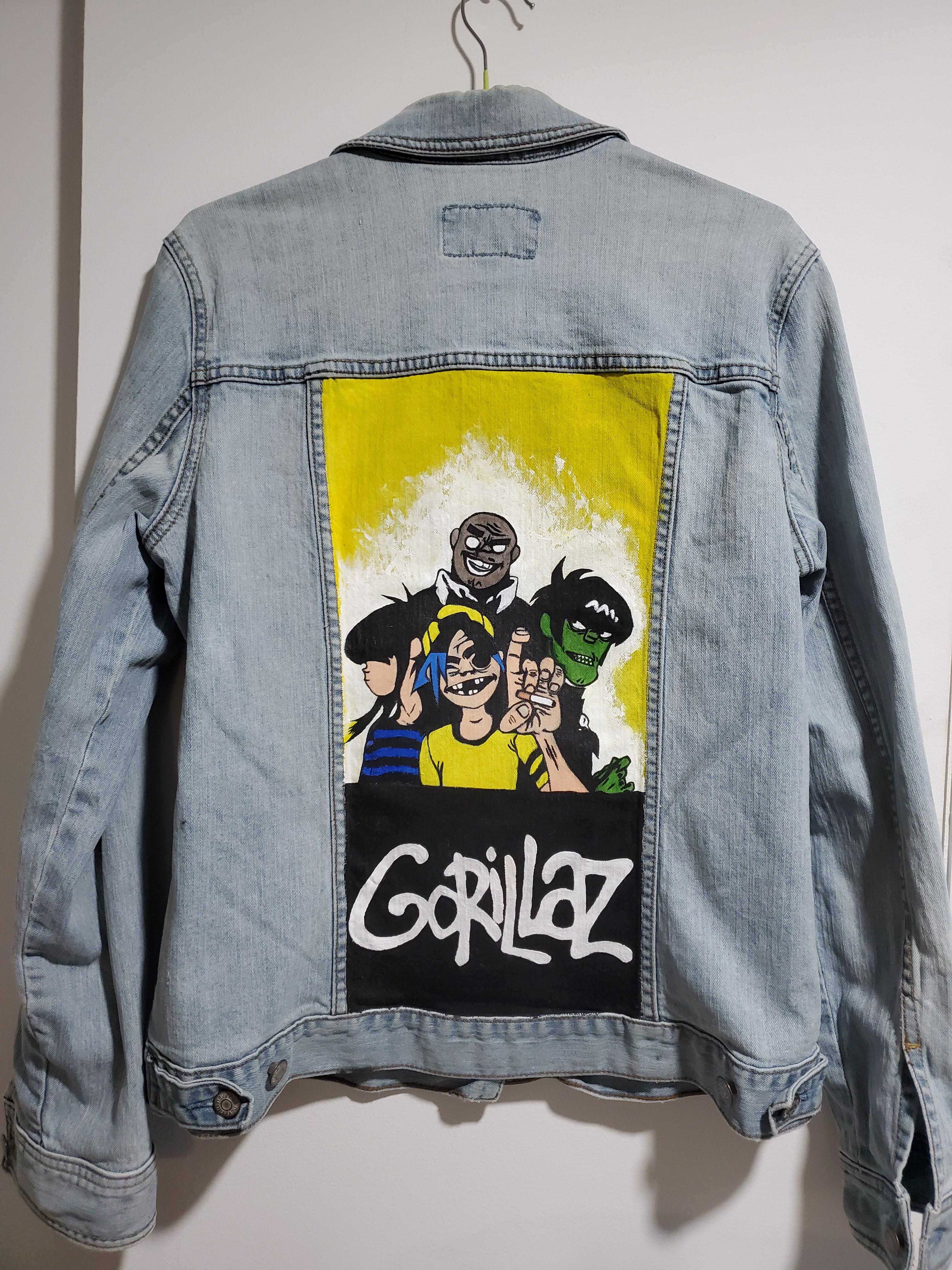 Made a custom Gorillaz denims. Handpainted with Fabric paint so color
