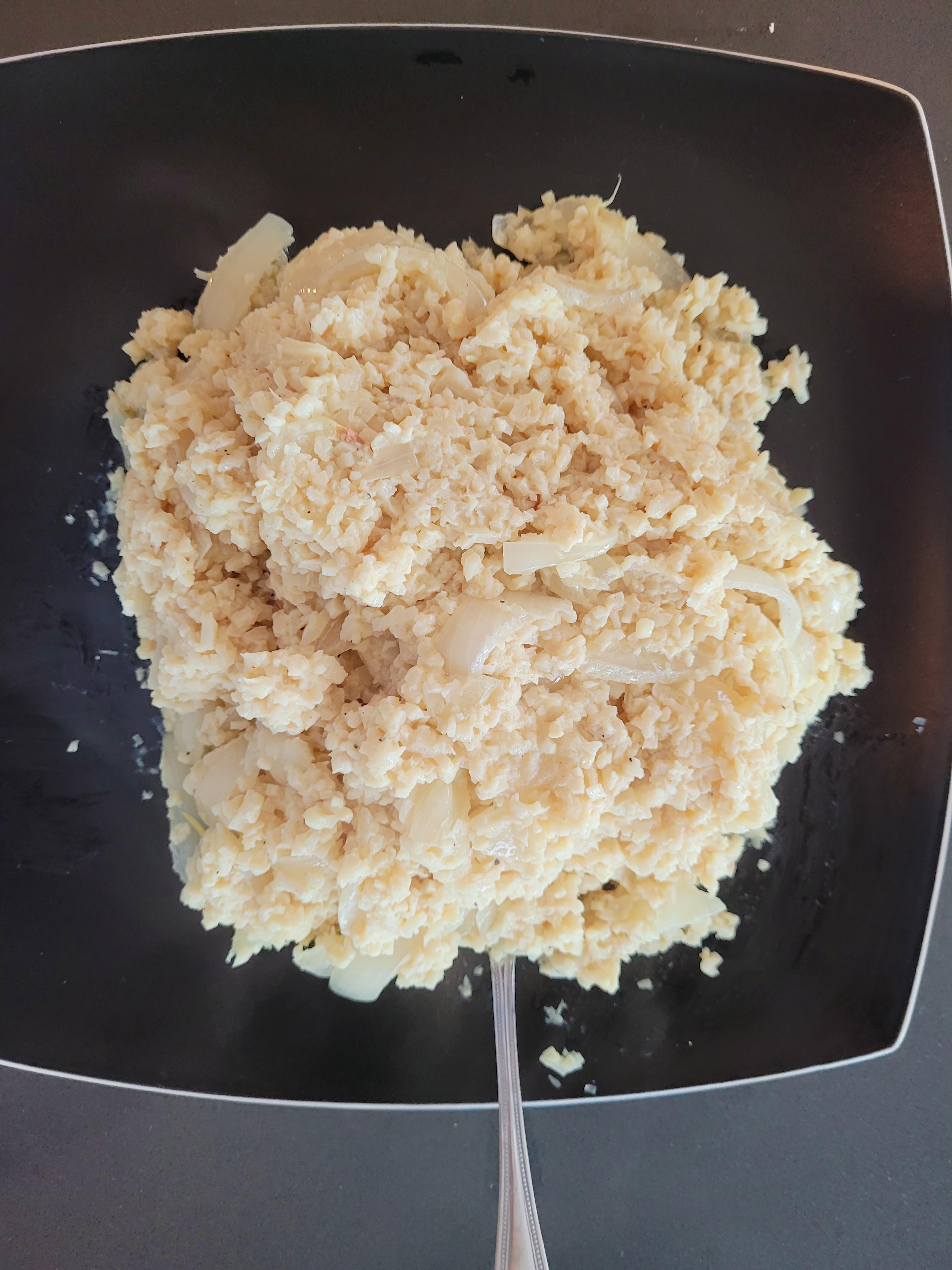 495 Calorie Risotto (Palmini rice, laughing cow cheese, butter) r