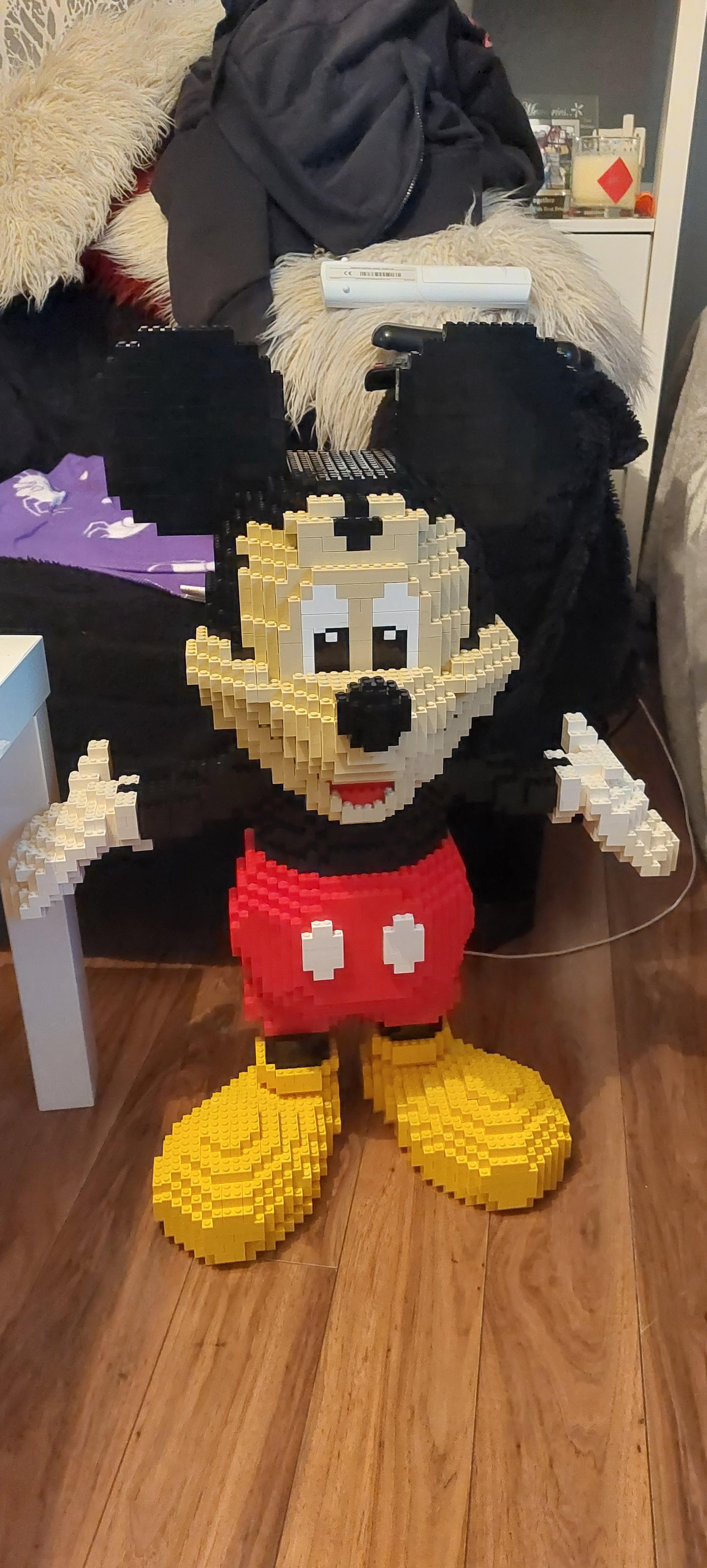 Finished building the pogo blocks mickey mouse 26 inches tall looks great not to hard to put