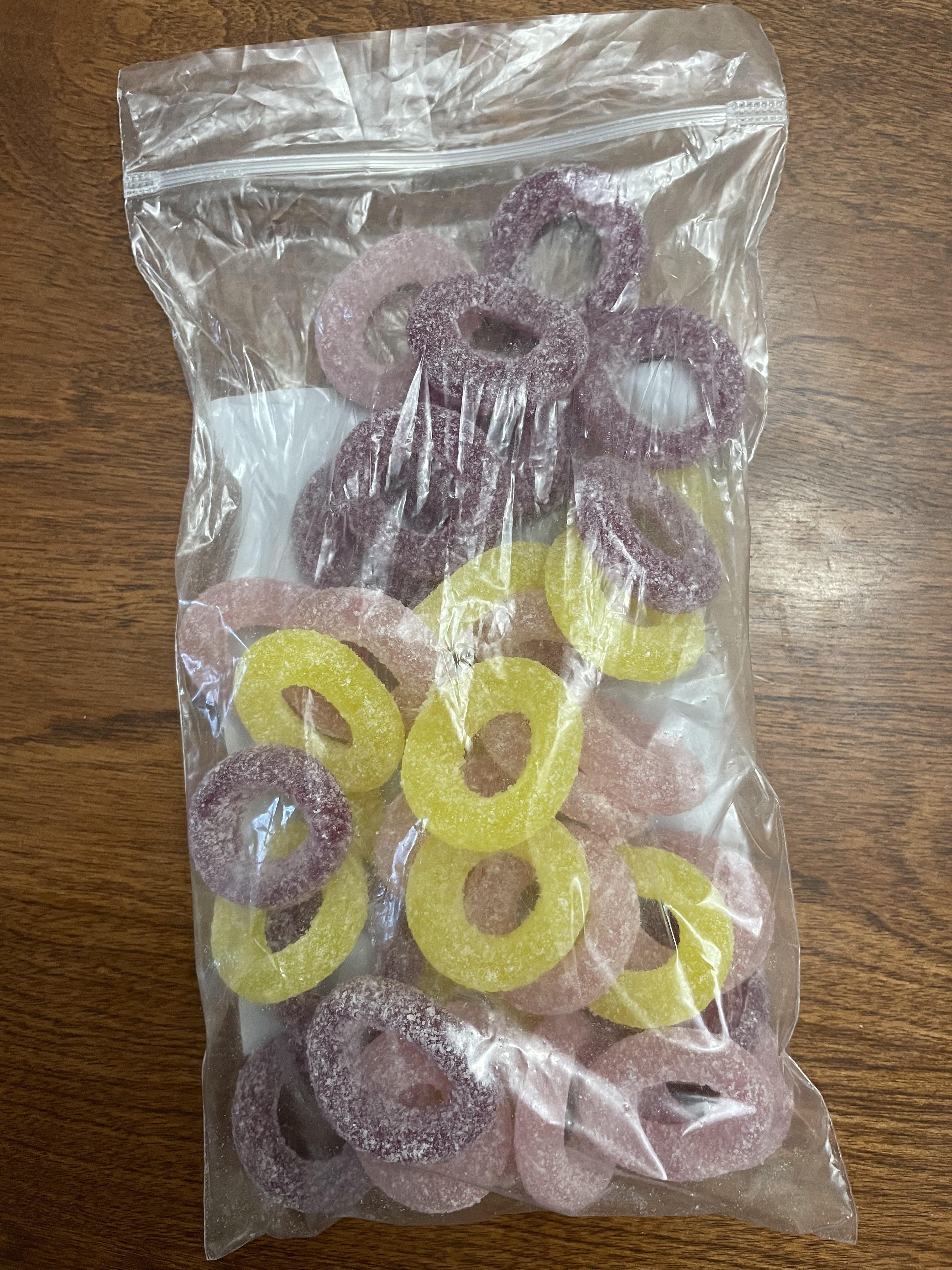 Sour lemonade rings from Sprouts. Definitely r/candy