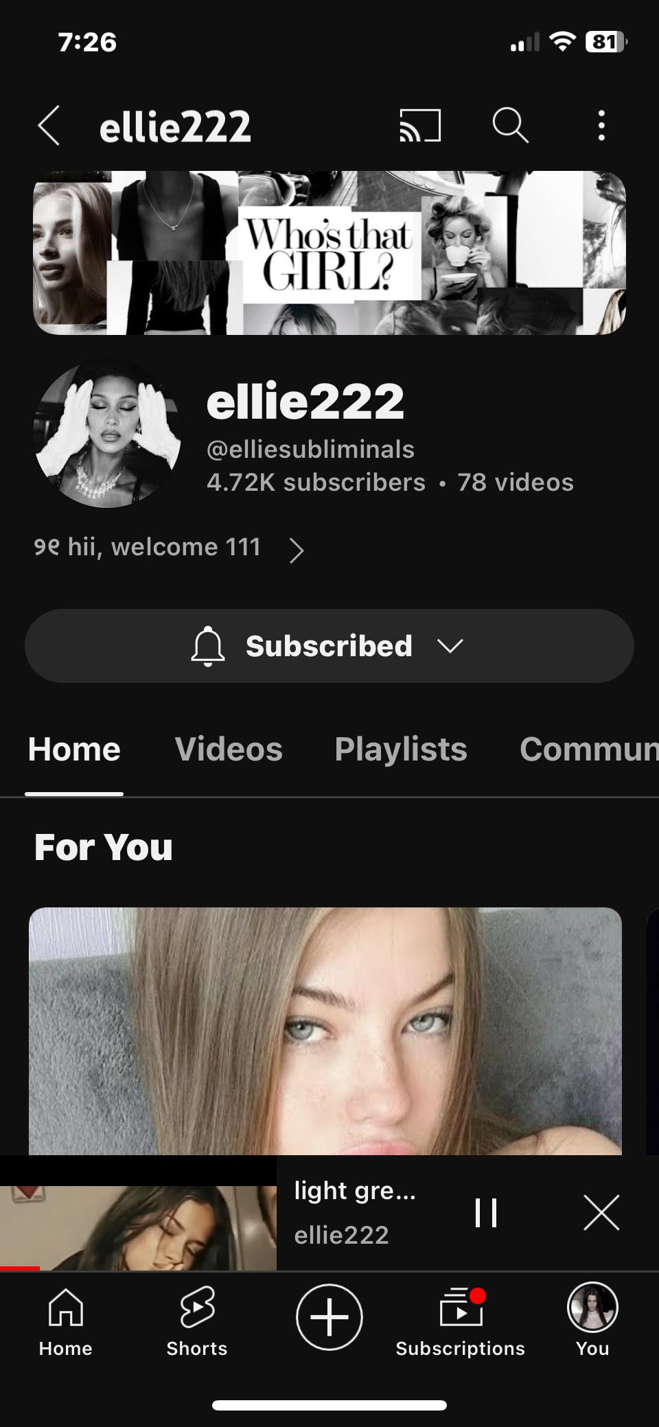 Ellie222 subs : Subliminal