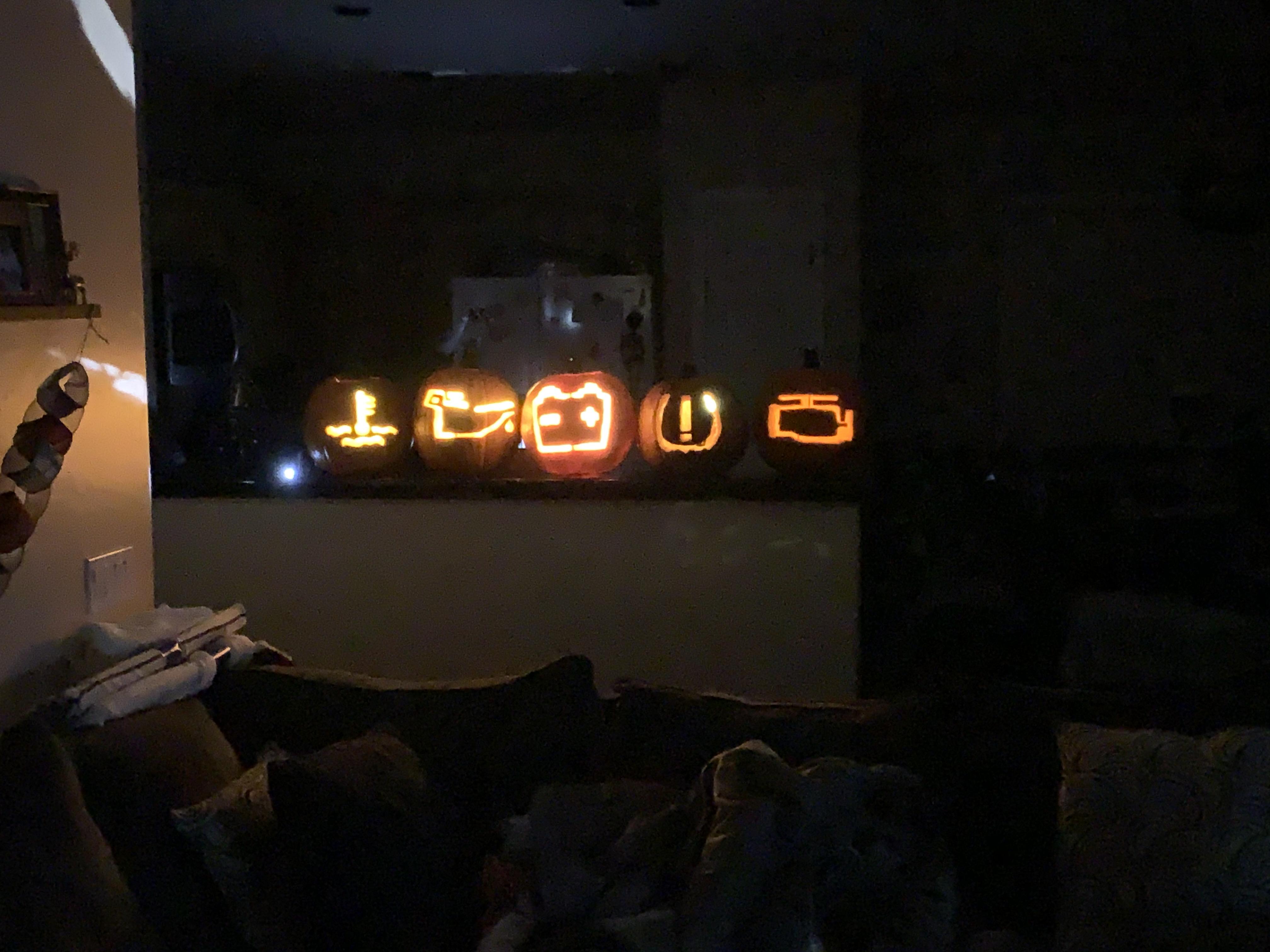 Went for the warning lights thanks to reddit r/halloween