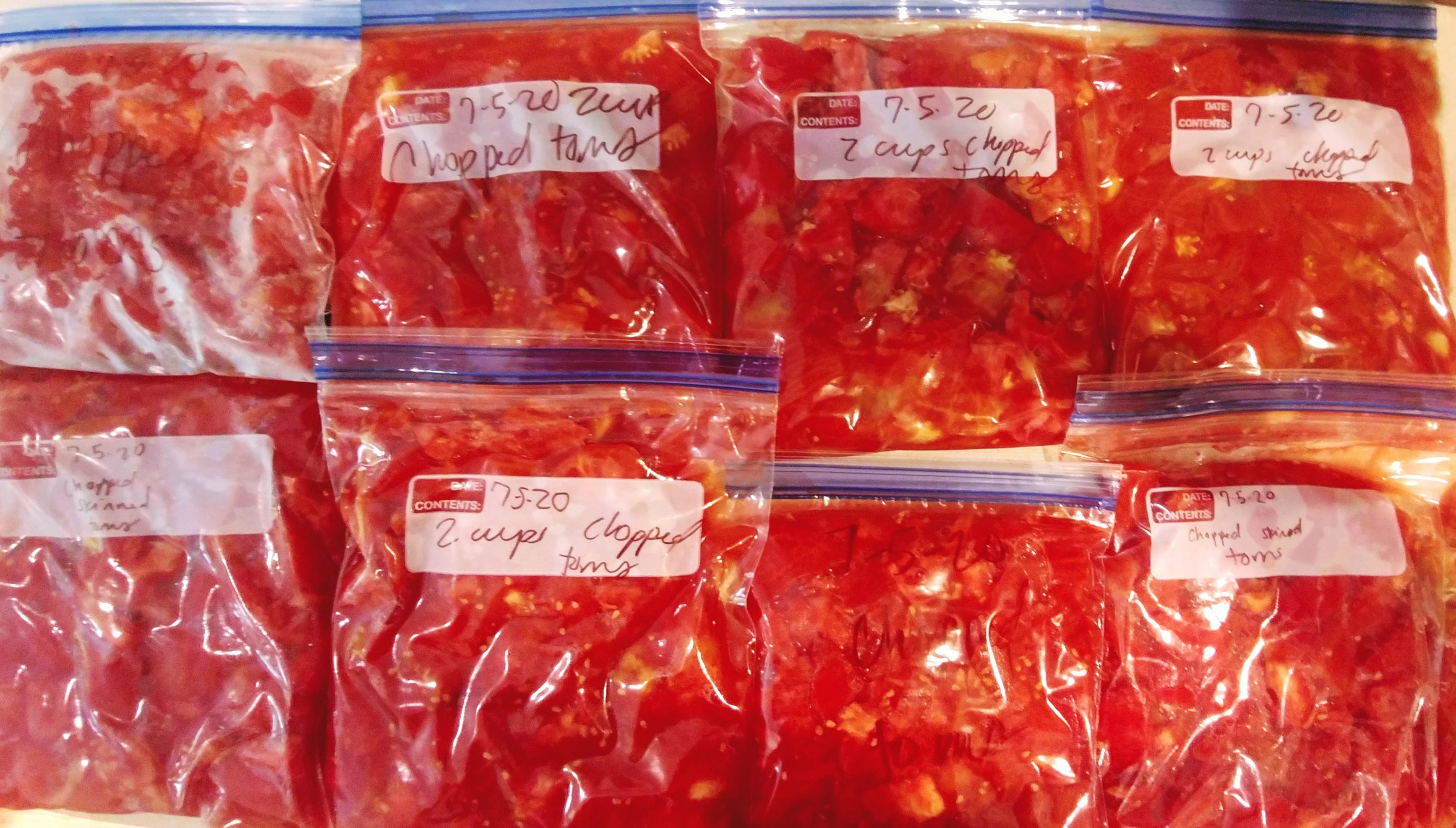 16 cups of peeled and chopped garden tomatoes! r/vegetablegardening