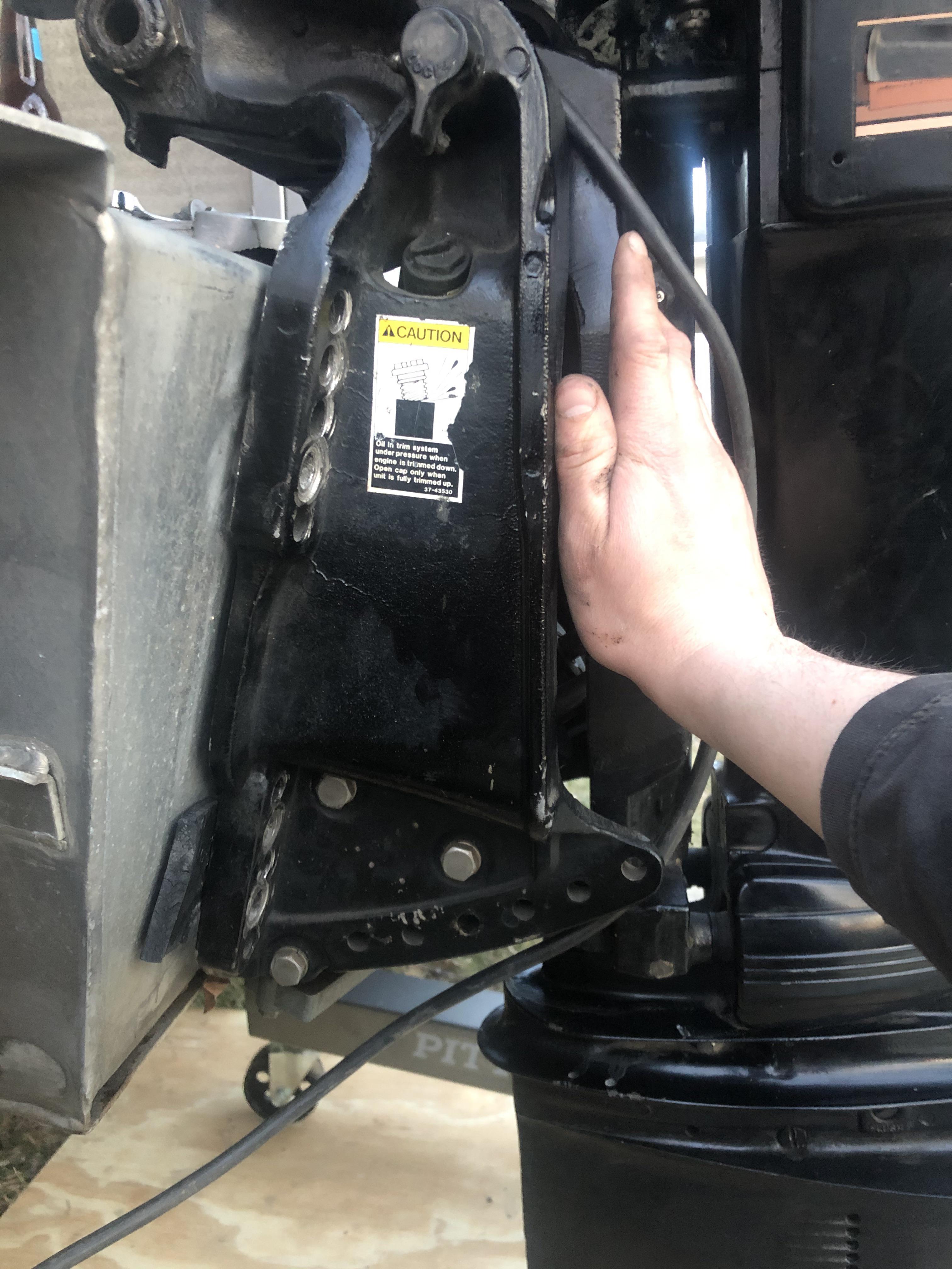 Putting on a new motor on pontoon is this going to be a problem? r