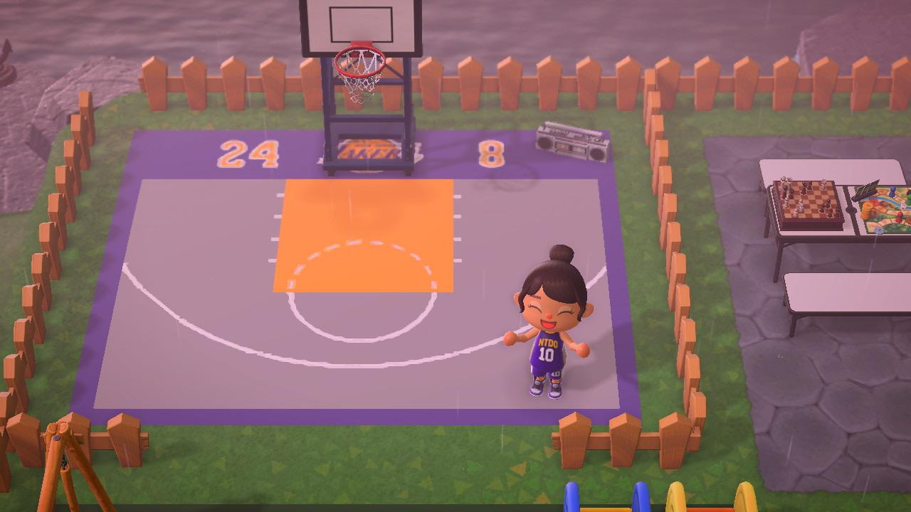 My custom Lakers basketball court 🏀💜💛 r/AnimalCrossing