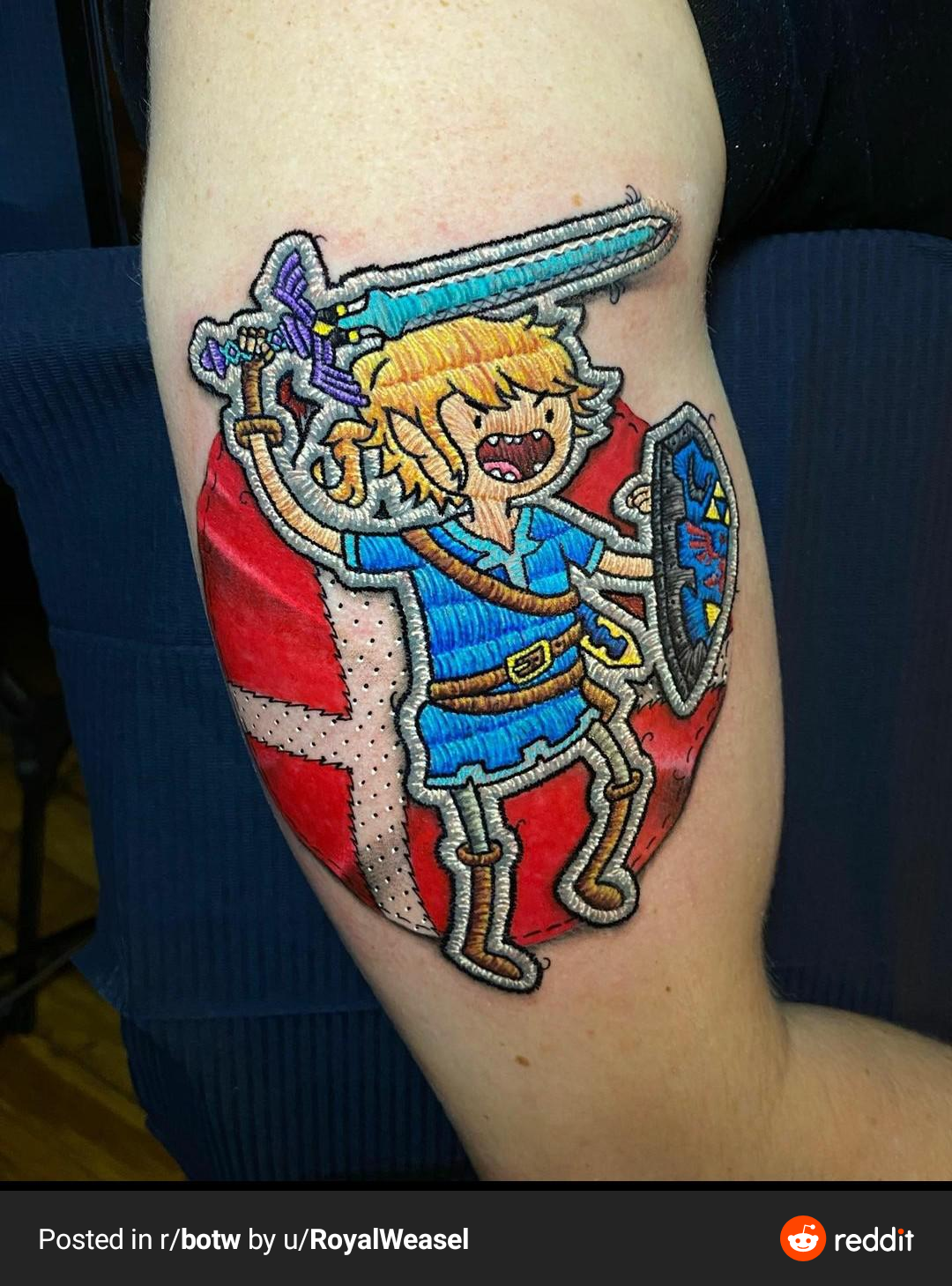 Tattoo that looks like embroidery blackmagicfuckery