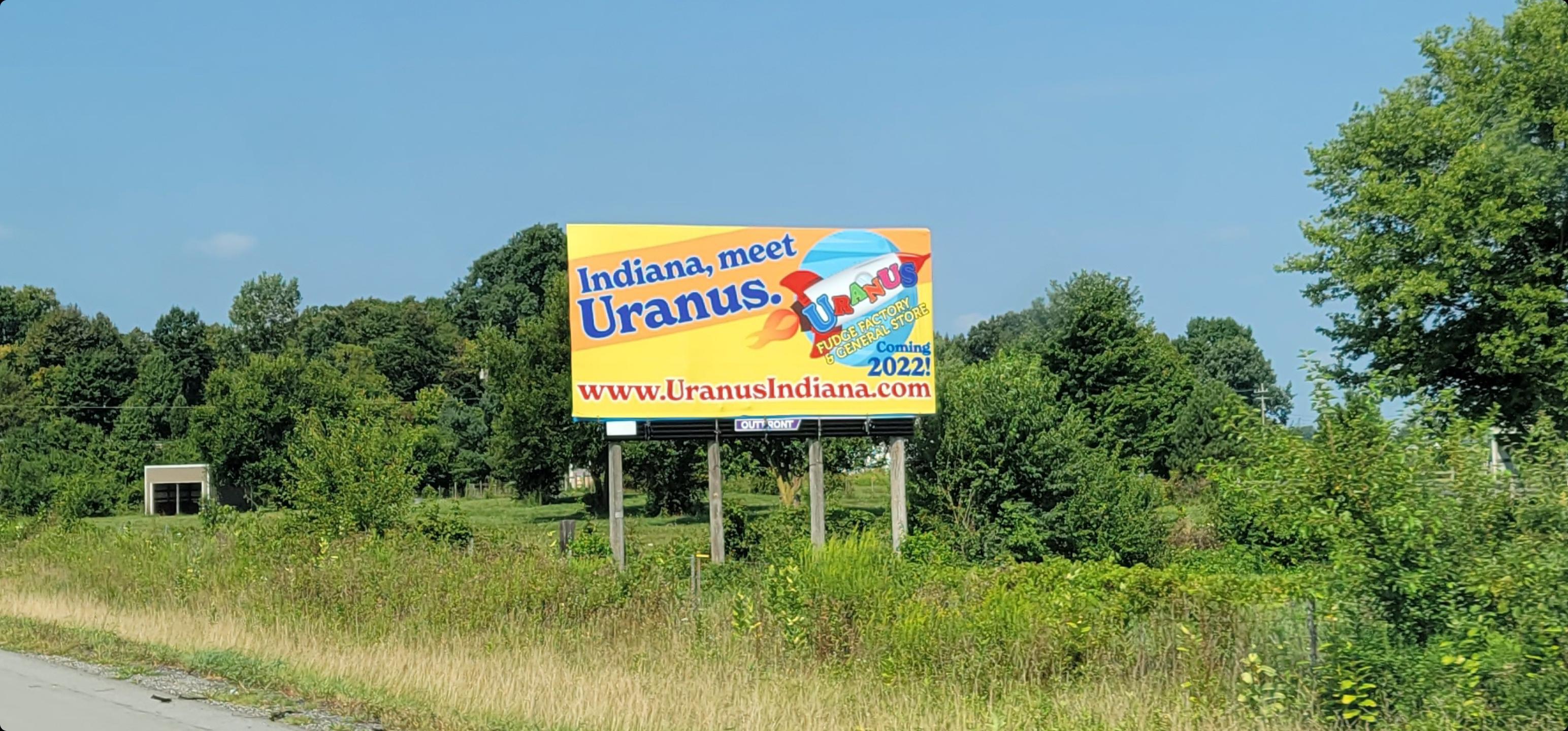 The Best Fudge Comes from Uranus...on I69 just North of Anderson. r