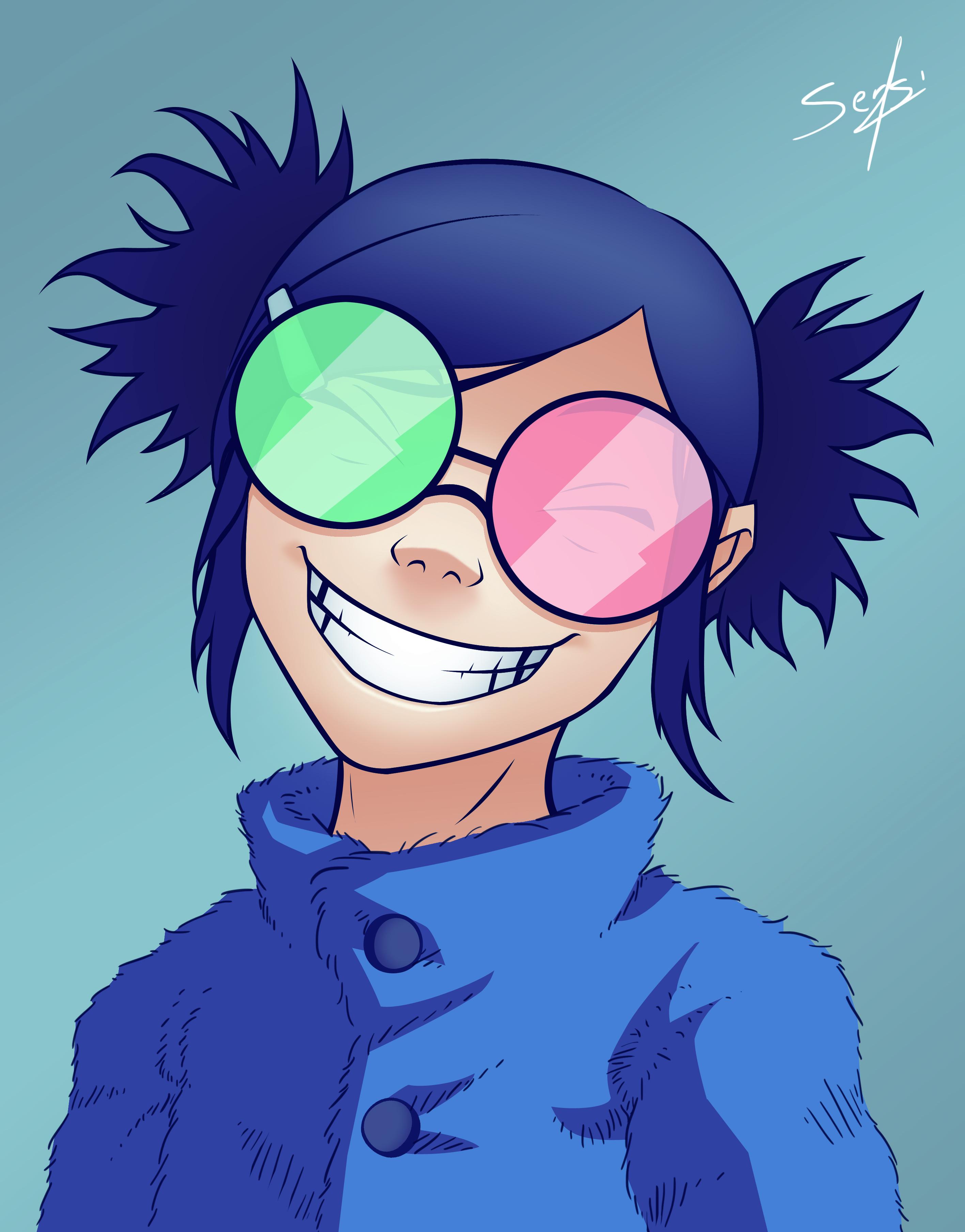 Gorillaz Noodle Fanart Little drawing of noodle from gorillaz in