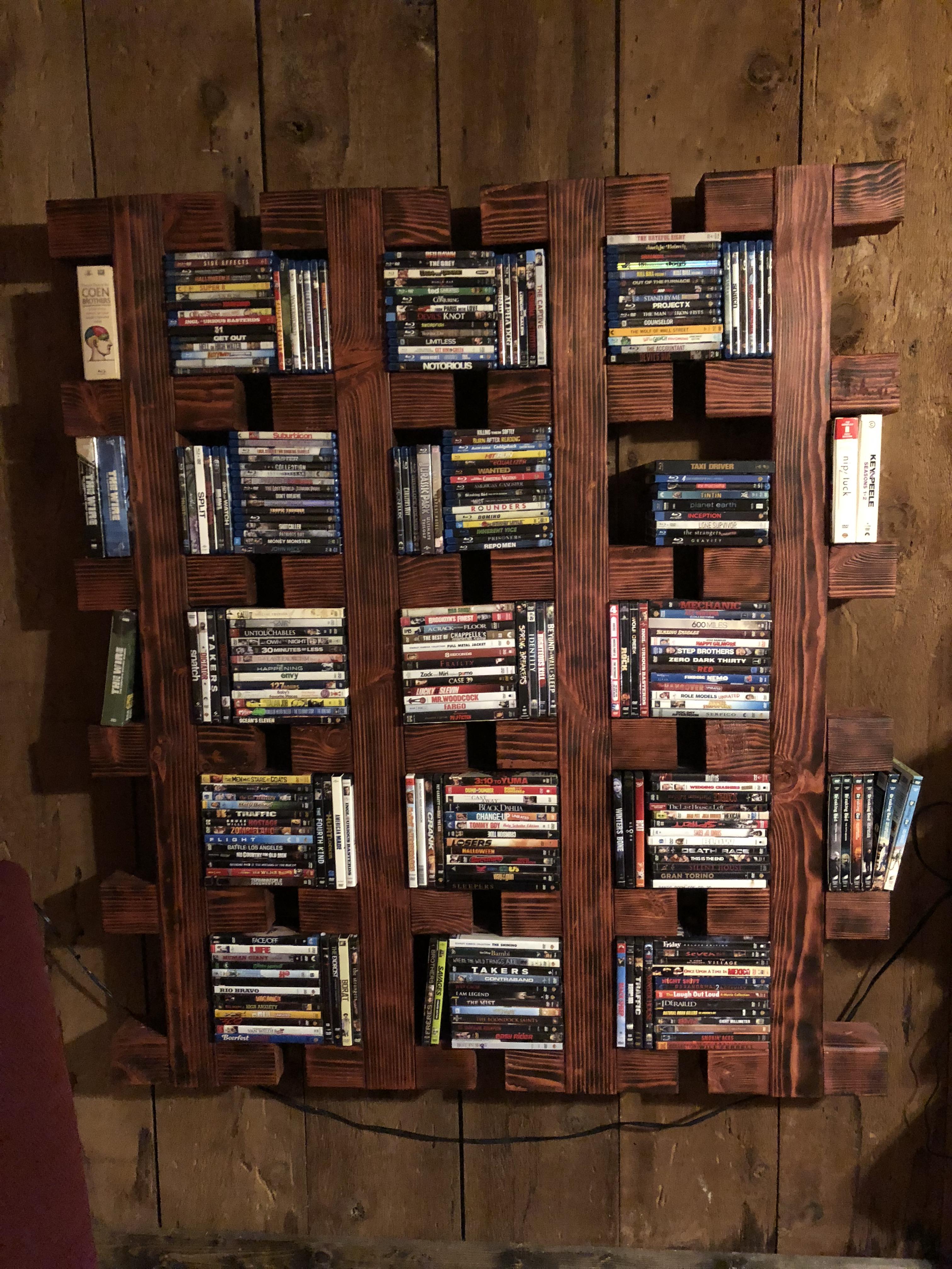 Simple dvd rack I just finished r/woodworking