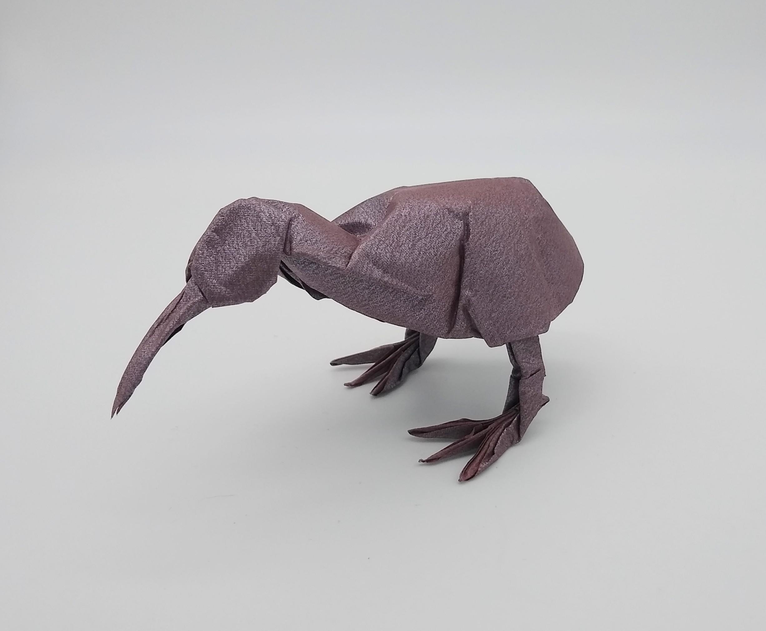 Kiwi, designed and folded by me. r/origami