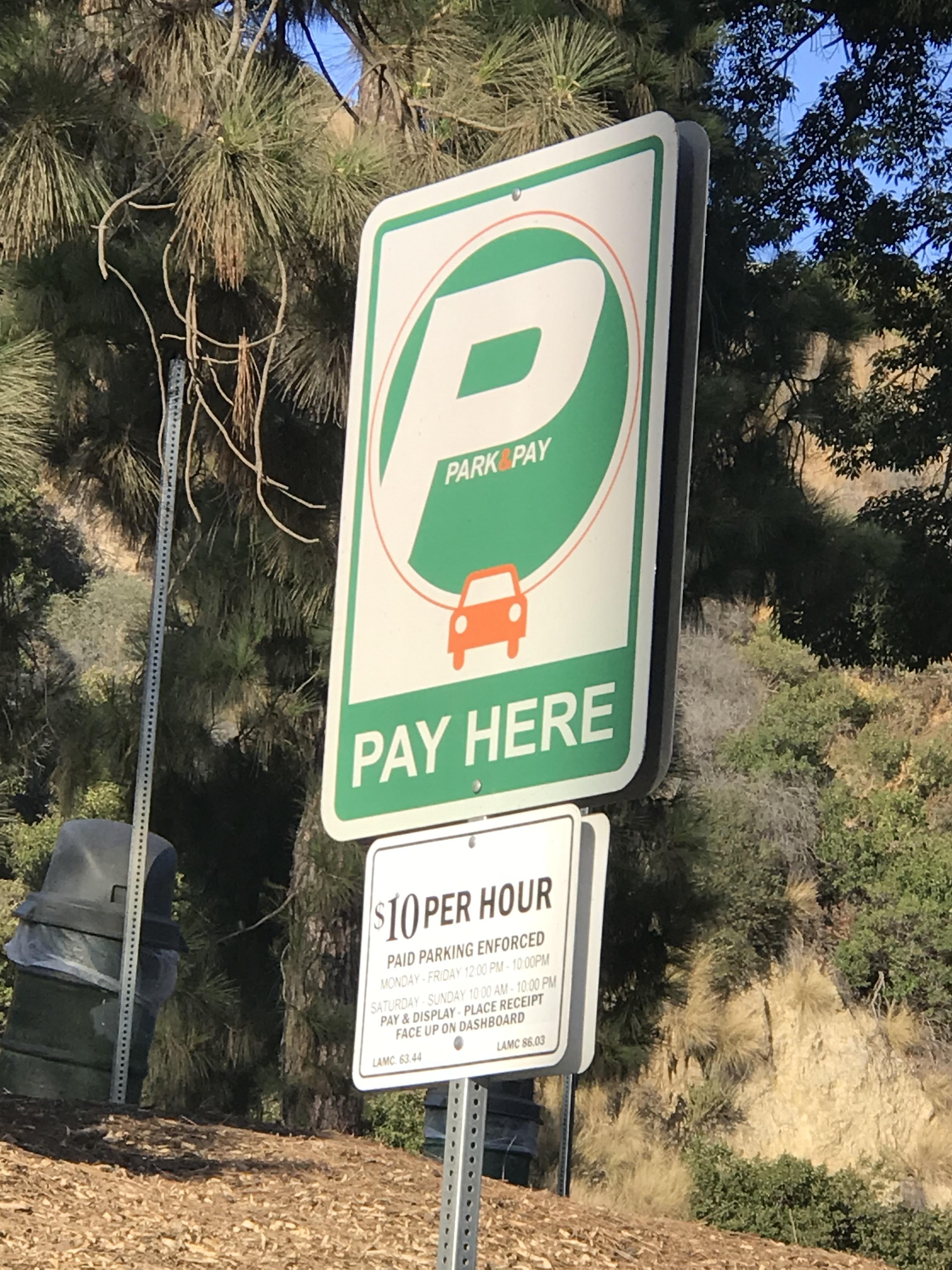 10 per hour parking in Los Angeles, Griffith Observatory. I think it’s