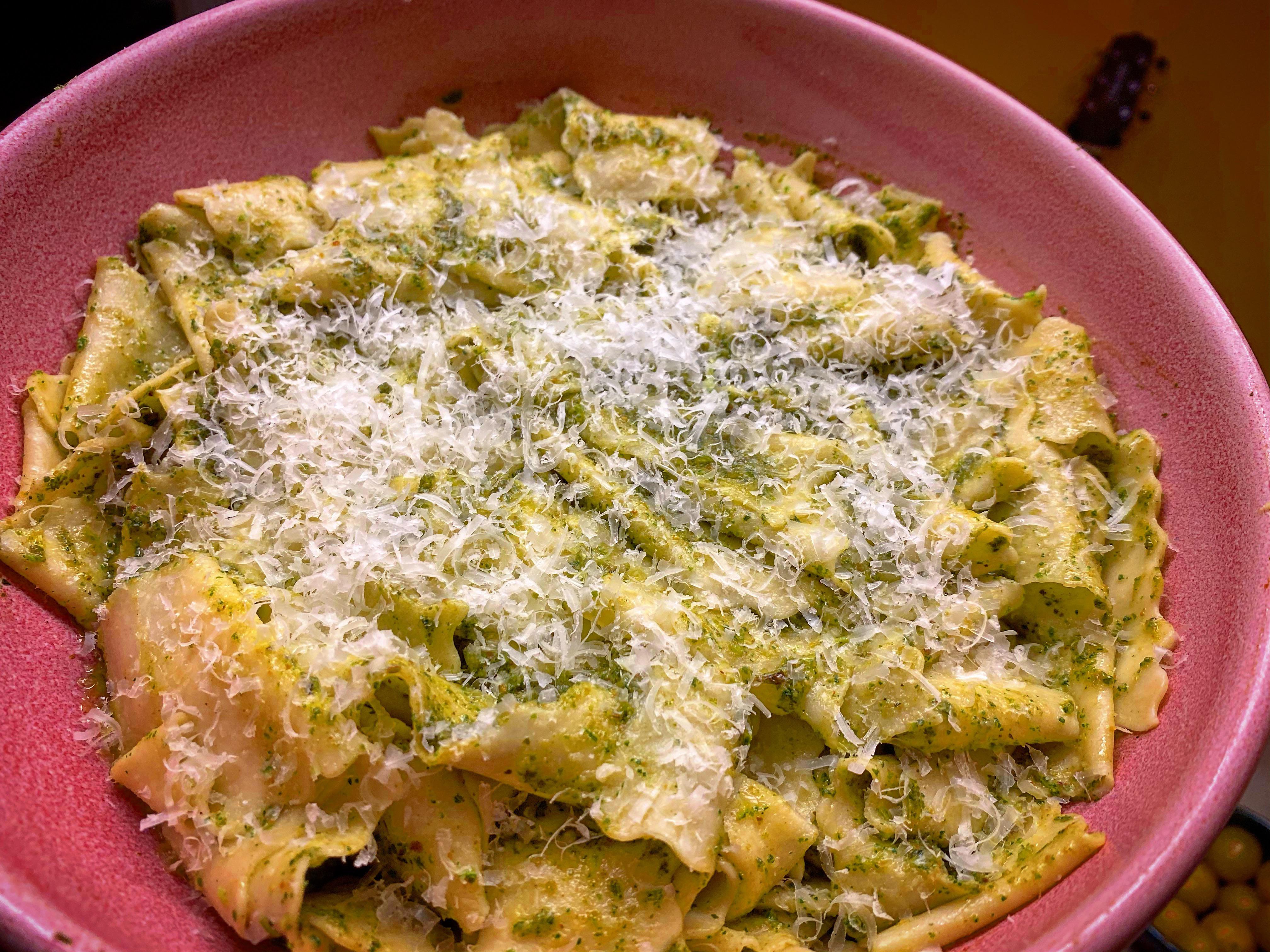 I Made Pappardelle Noodles With Stinging Nettle Pesto vegetarian