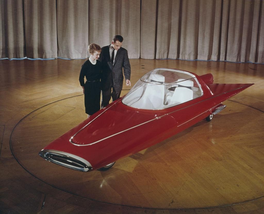 The Ford Gyron, a twowheeled, gyroscopicallystabilised concept car