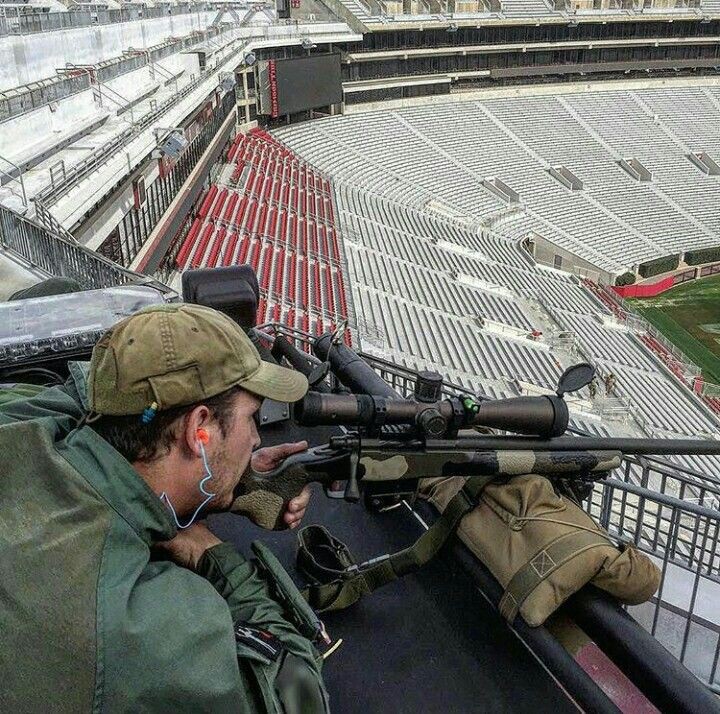 Sniper overlooking a football stadium [720×714] r/MilitaryPorn