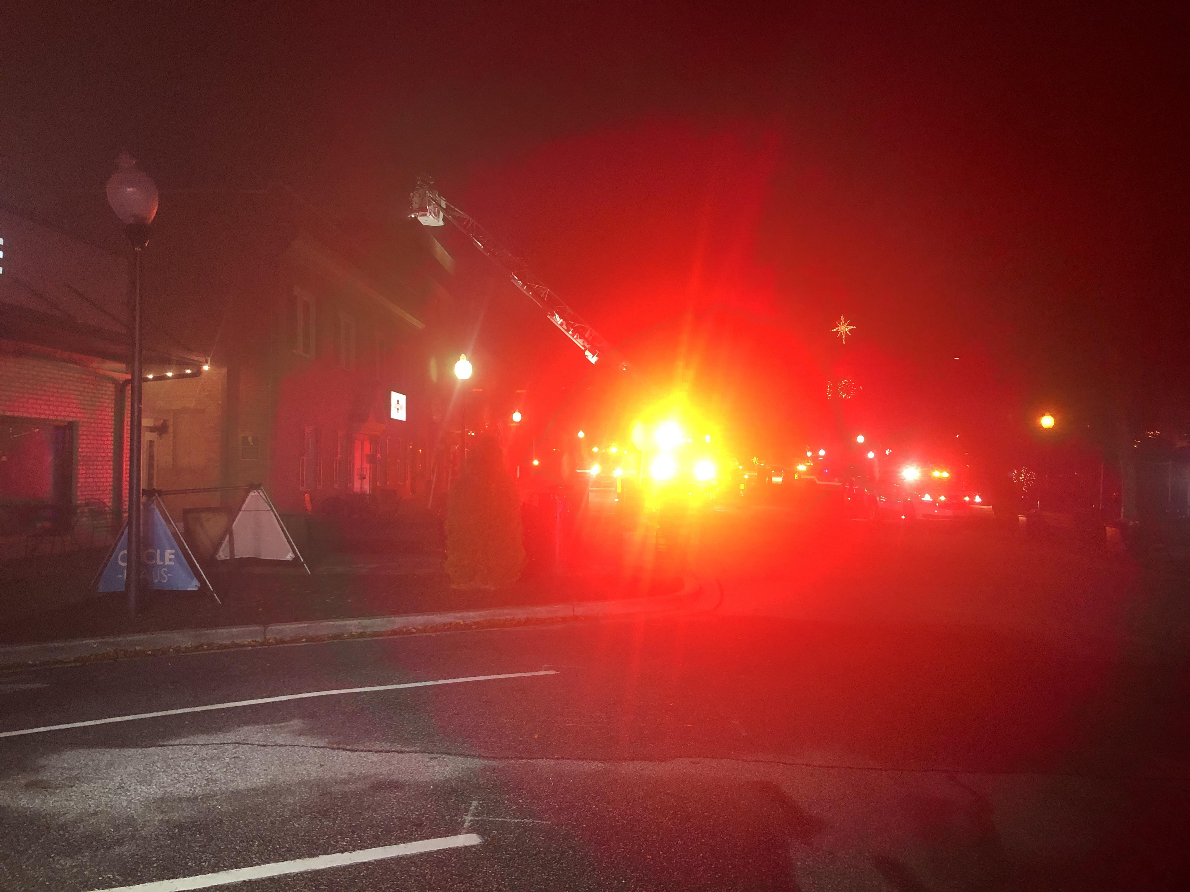Commercial structure fire in downtown Simpsonville this morning. Might want to avoid this area