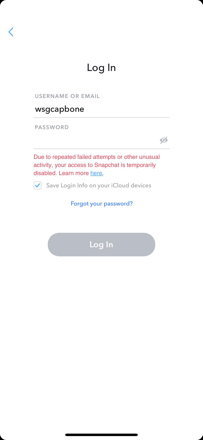 Why is this happening I logged out and this error pops up none of my