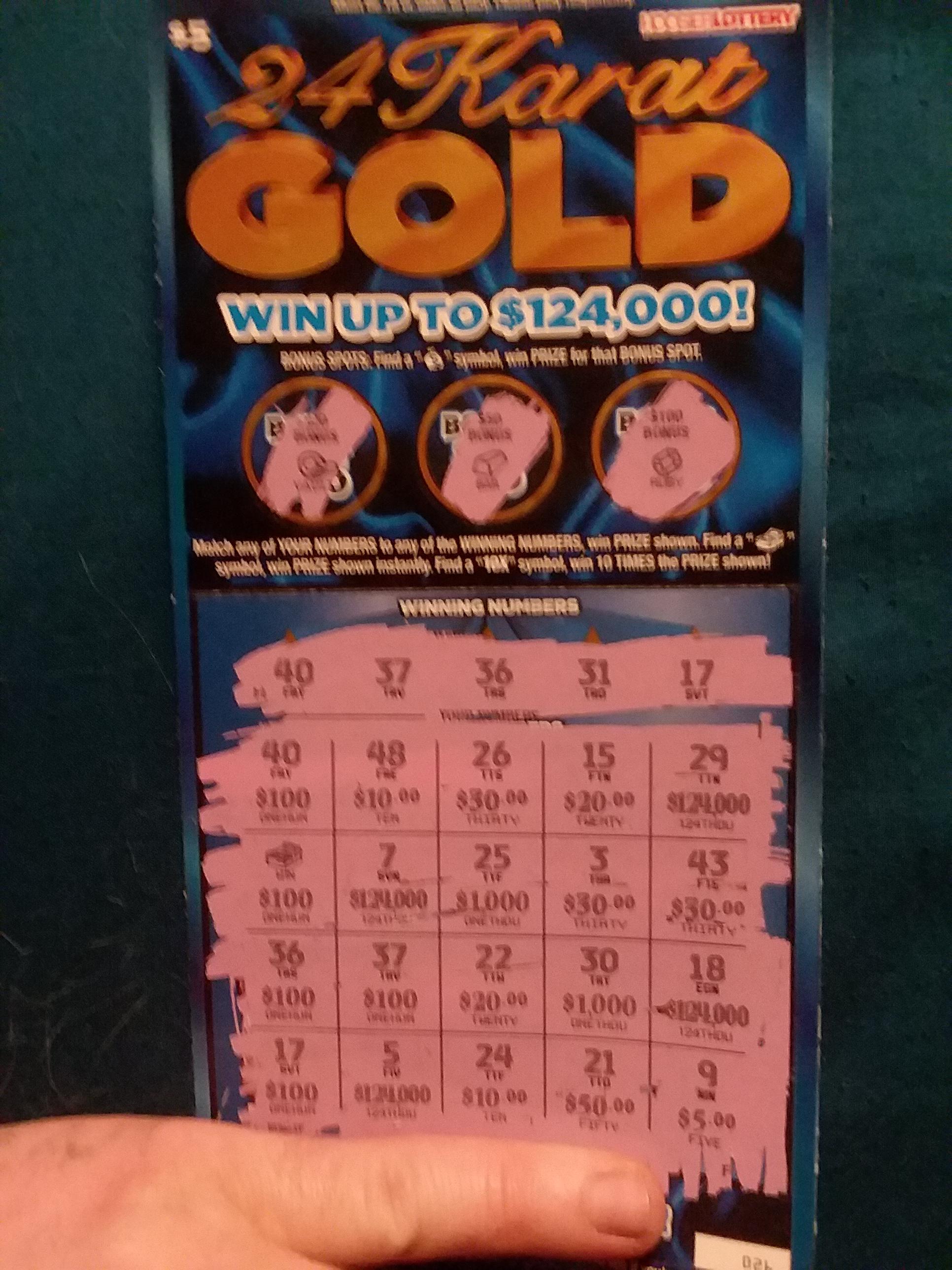 First week I ever started buying 5 dollar tickets, went into the gas