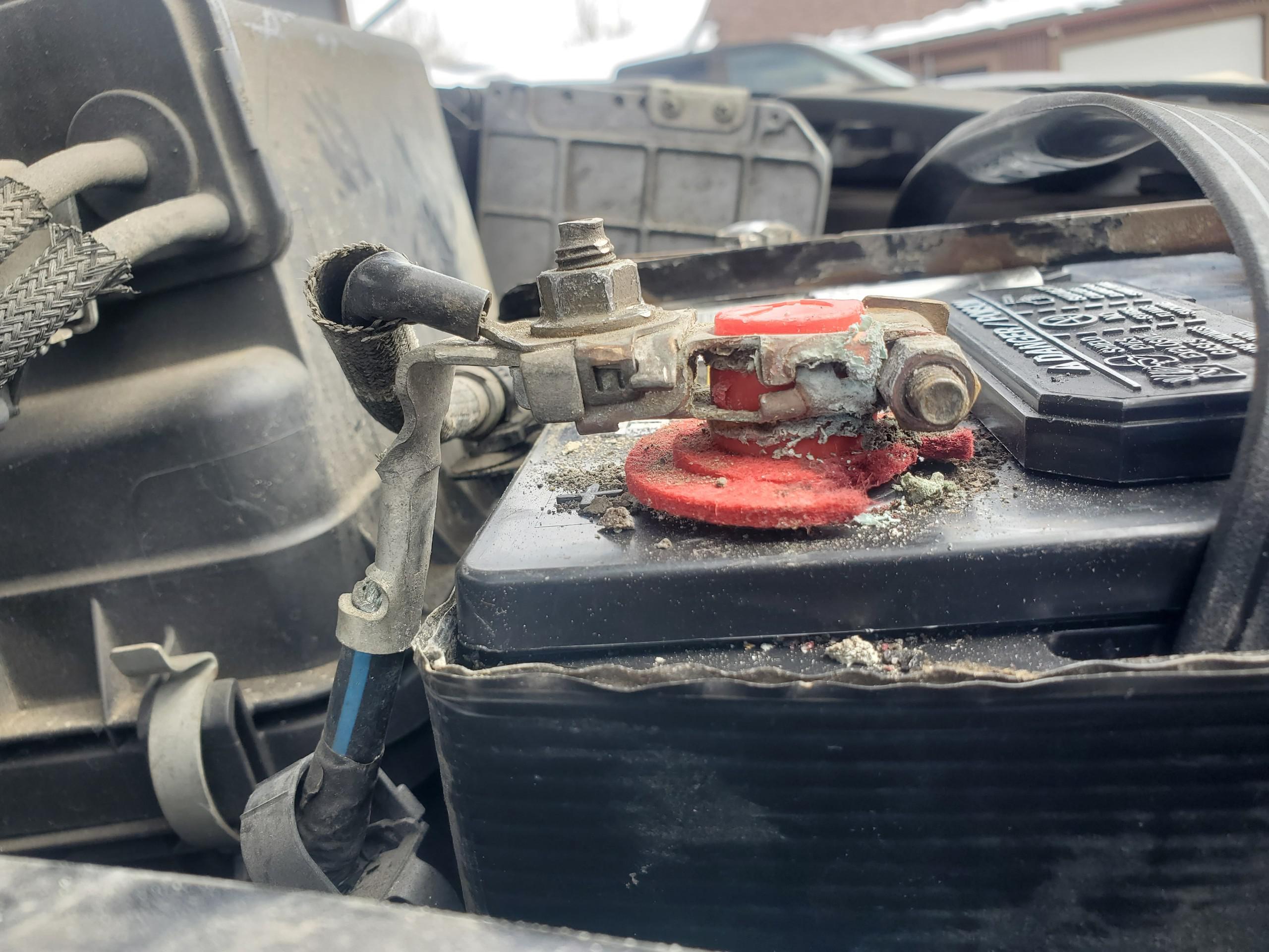Towed in today. Customer replaced battery. Still won't crank. r