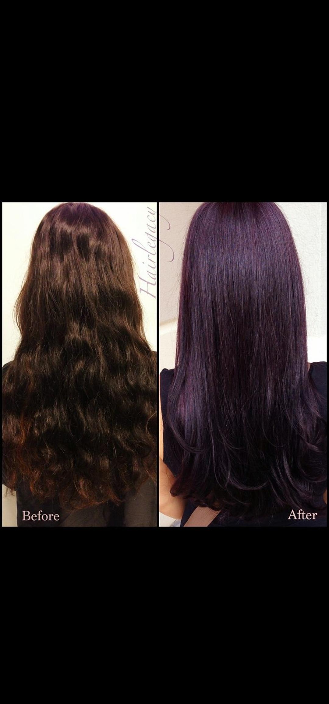 Black And Dark Purple Hair