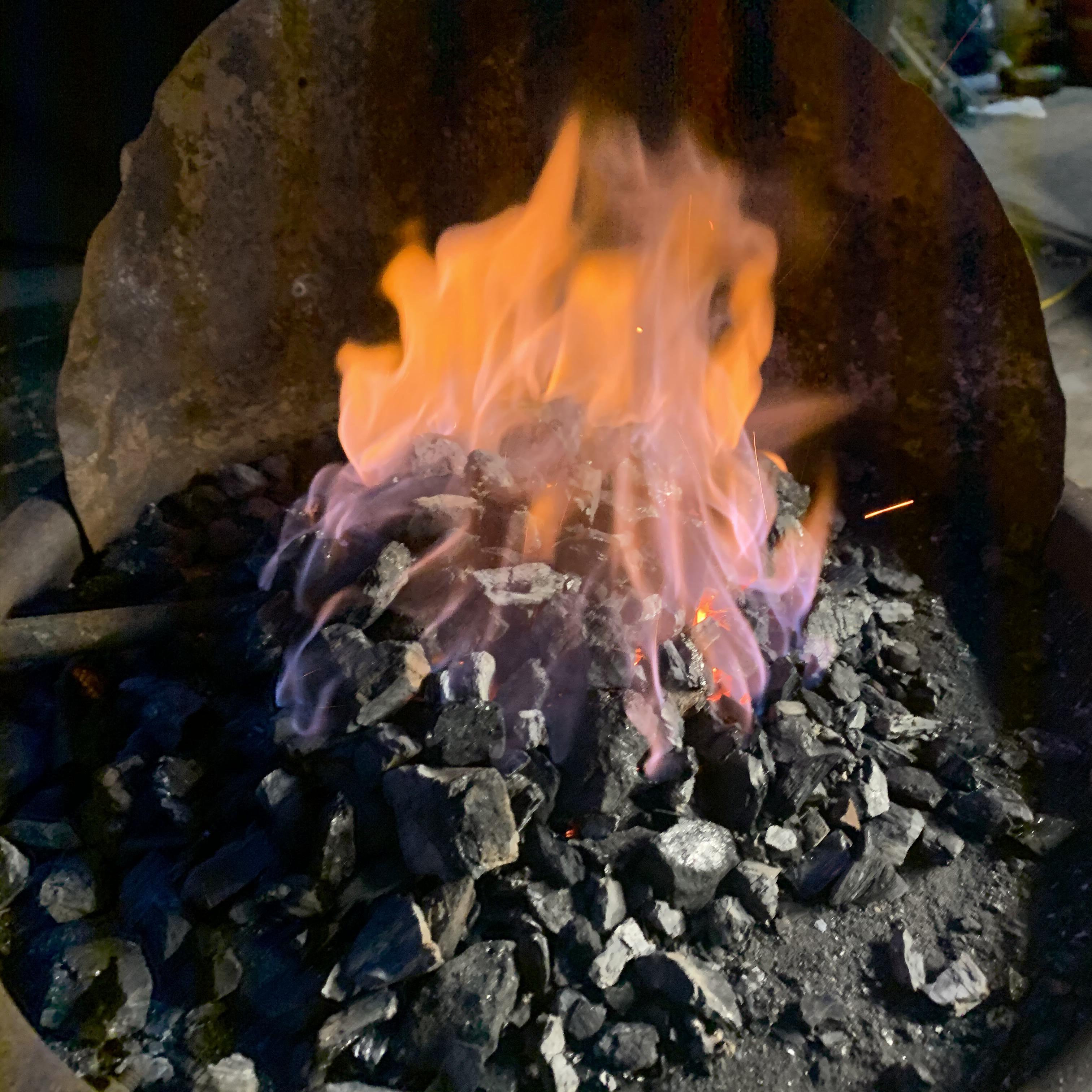 I love the colors of fresh coal r/blacksmithing