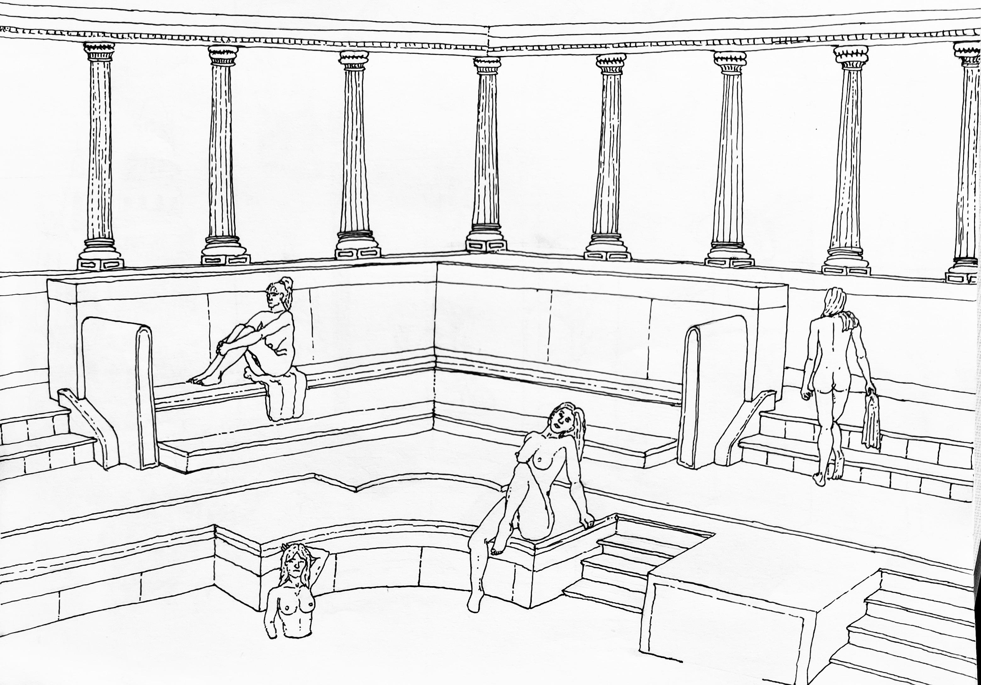 Bath House By Me r/drawing