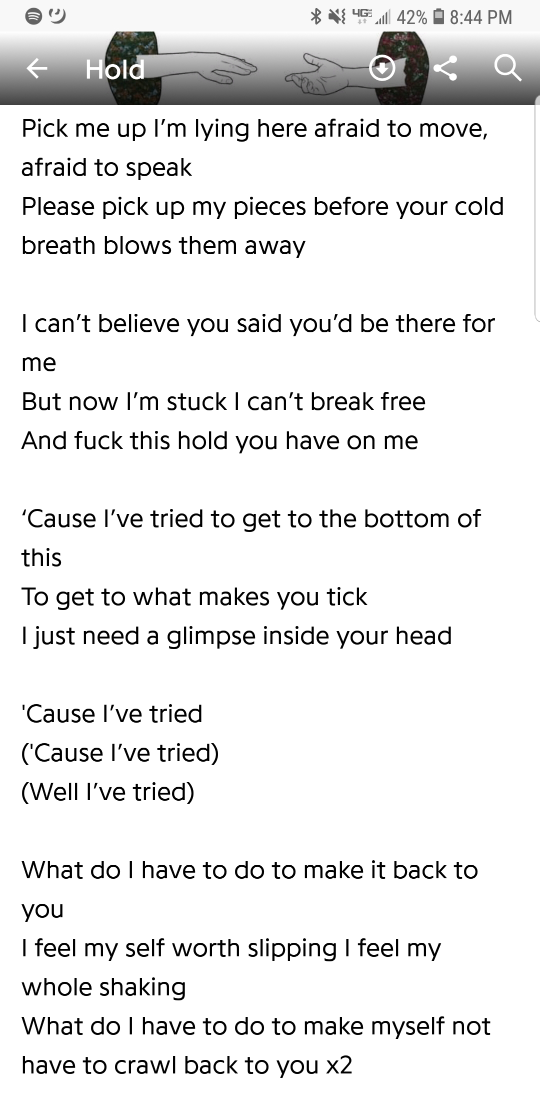Lyrics hitting hard tonight r/ExNoContact