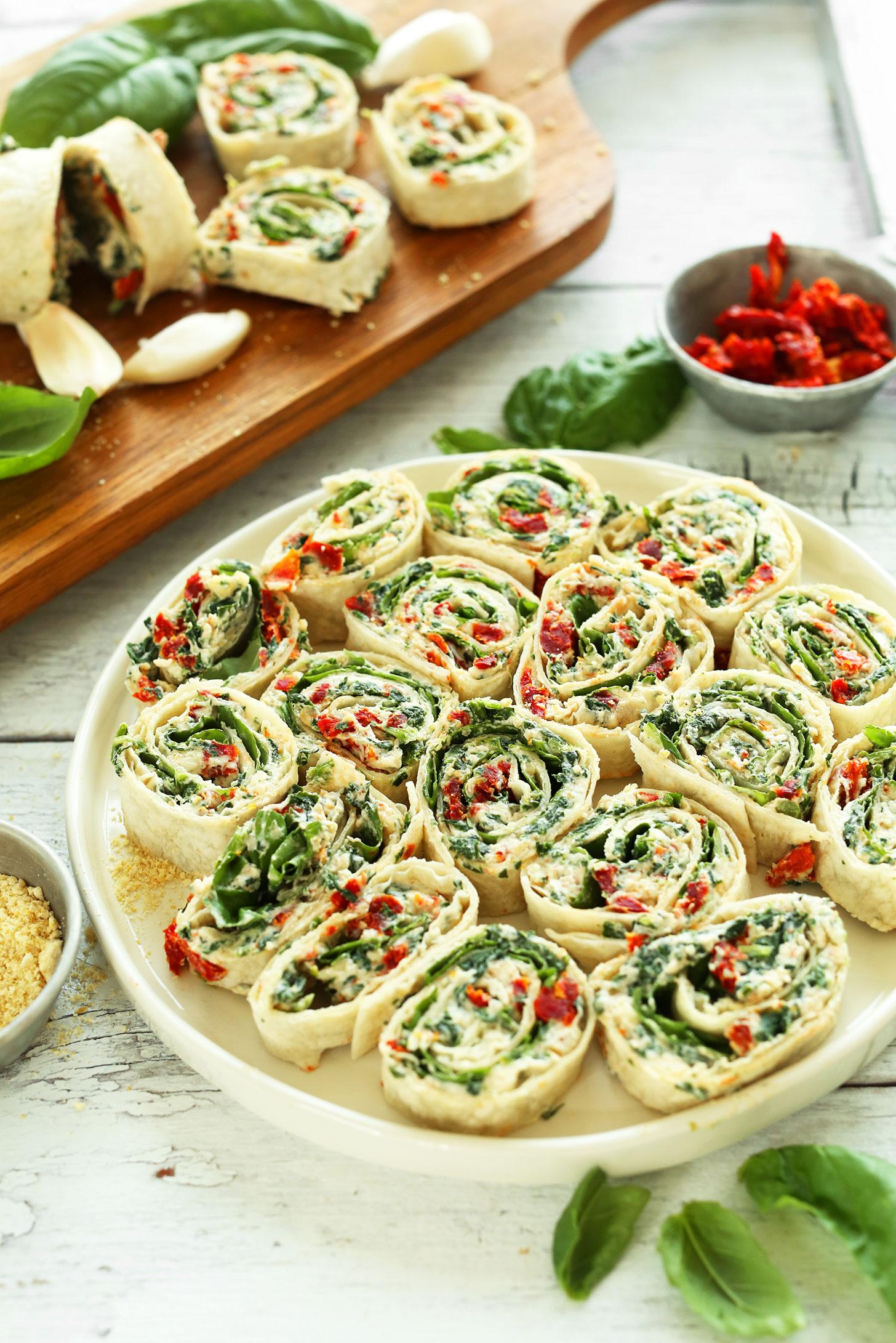 SunDried Tomato and Basil Pinwheels r/VegRecipes