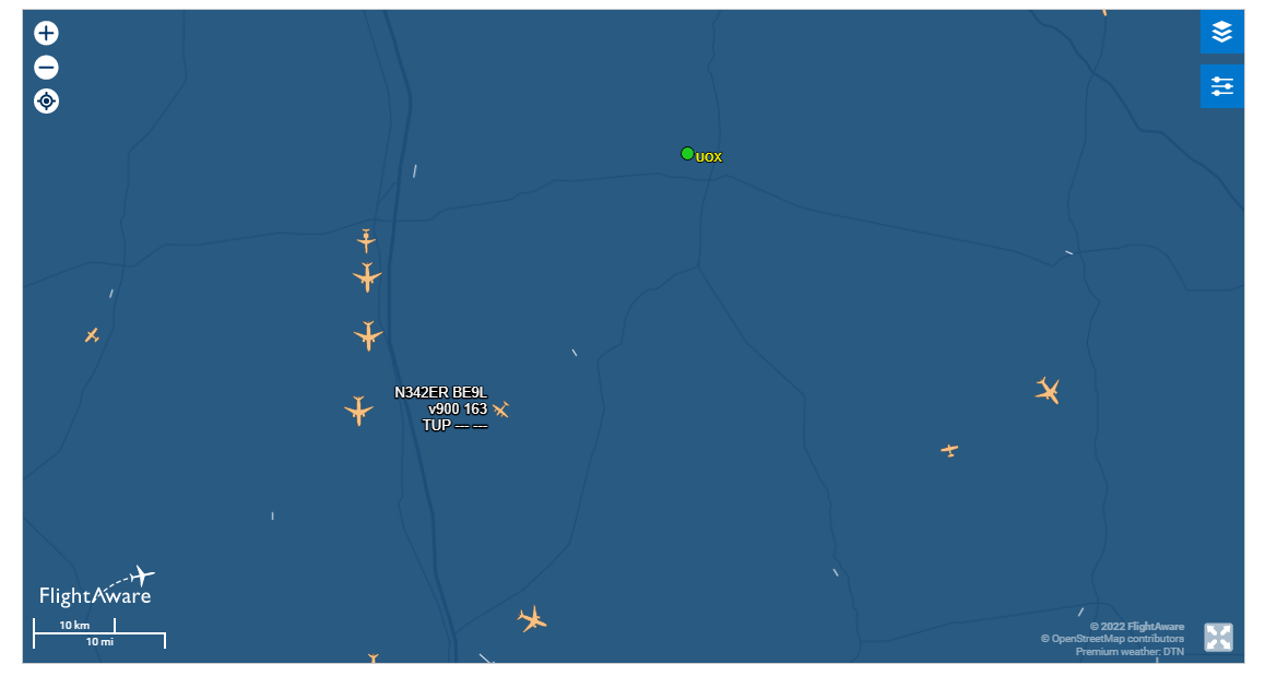 Stolen plane is still flying according to Flight aware near water