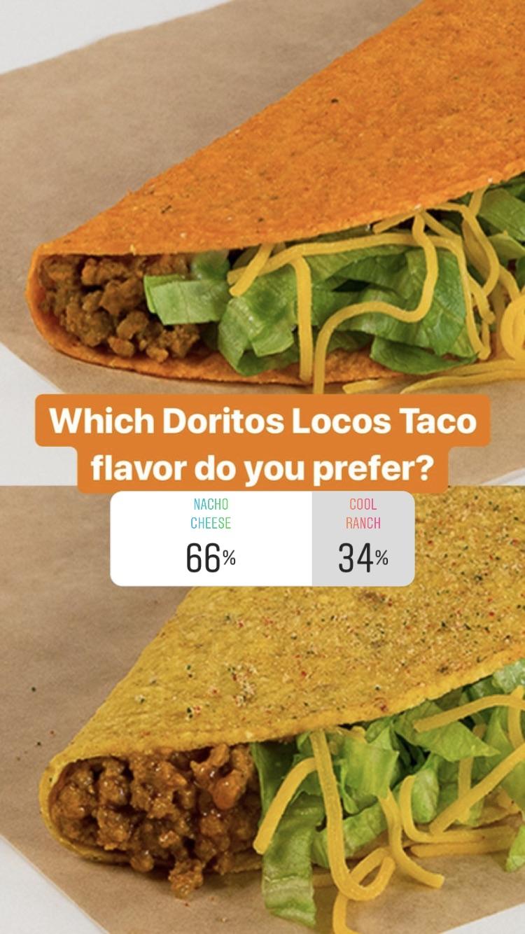 Which Doritos Locos Taco flavor do you prefer? (From Taco Bell’s IG
