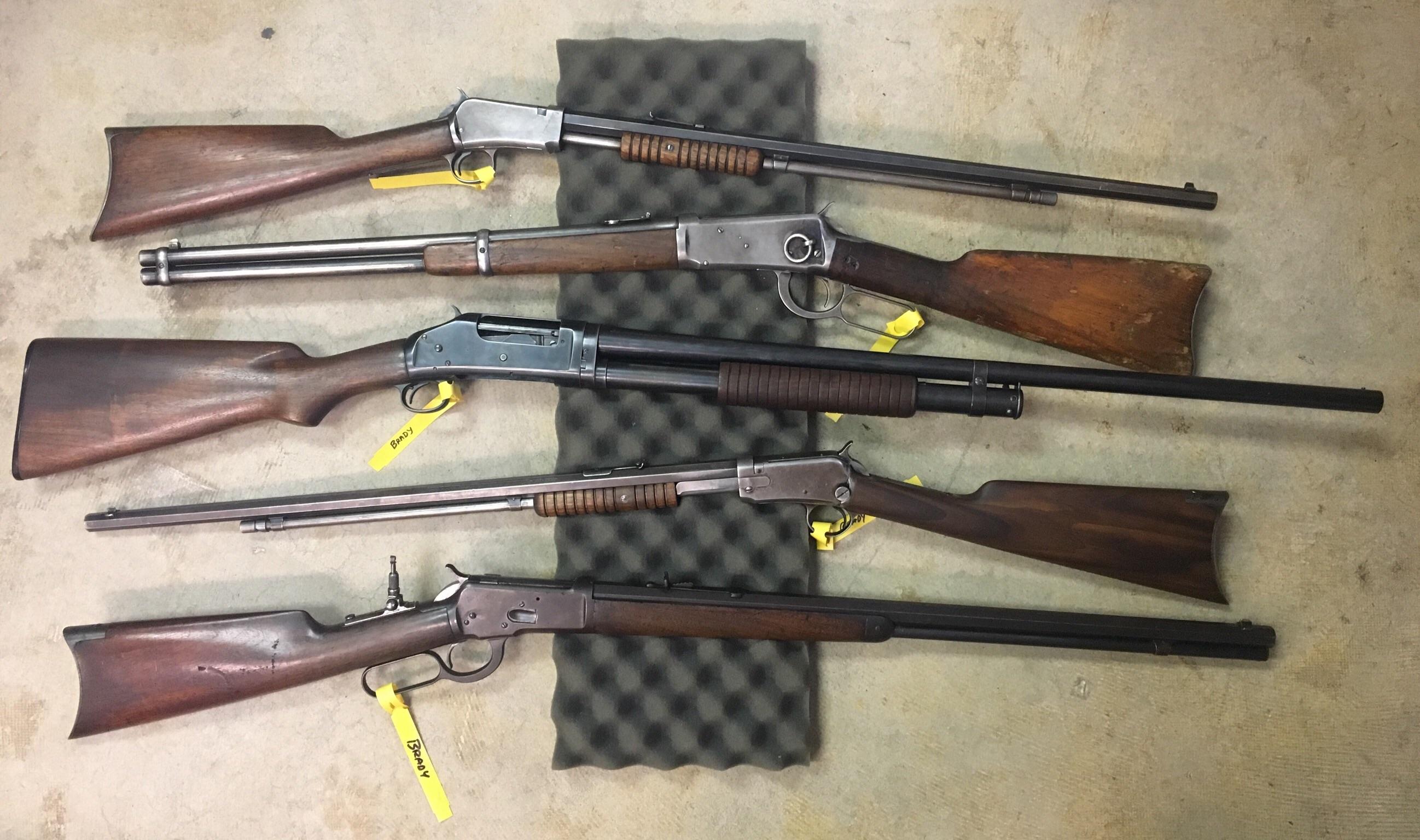 My collection of RDR weapons. 2 Winchester Model 1890’s (Varmint Rifle