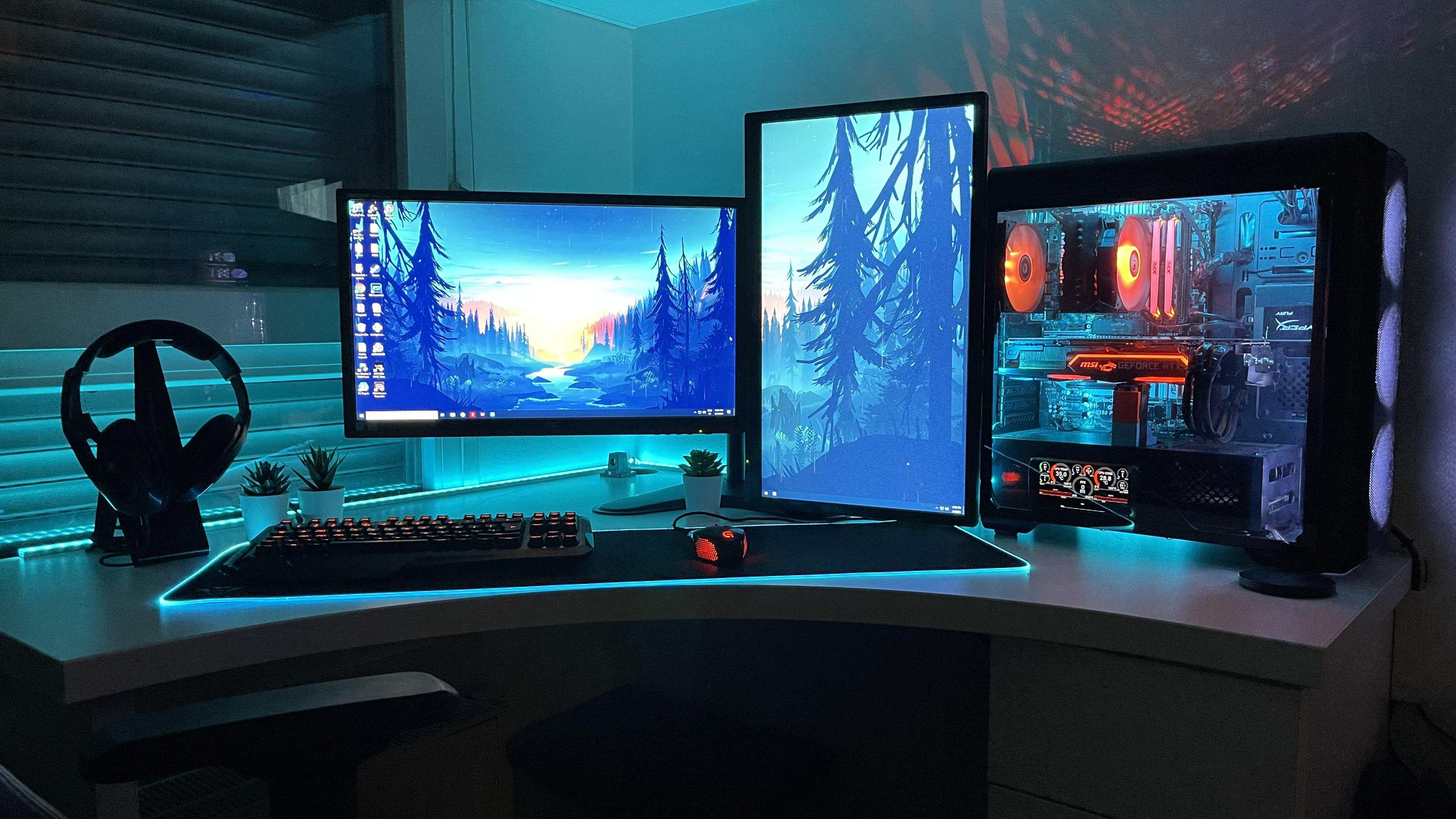 Finally content with cable management and setup alltogether. Just