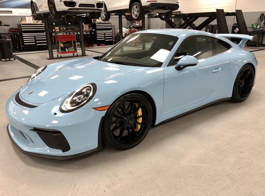 A PTS Gulf Blue GT3 looking good. All it needs is a set of orange calipers! Image via ptsrs r