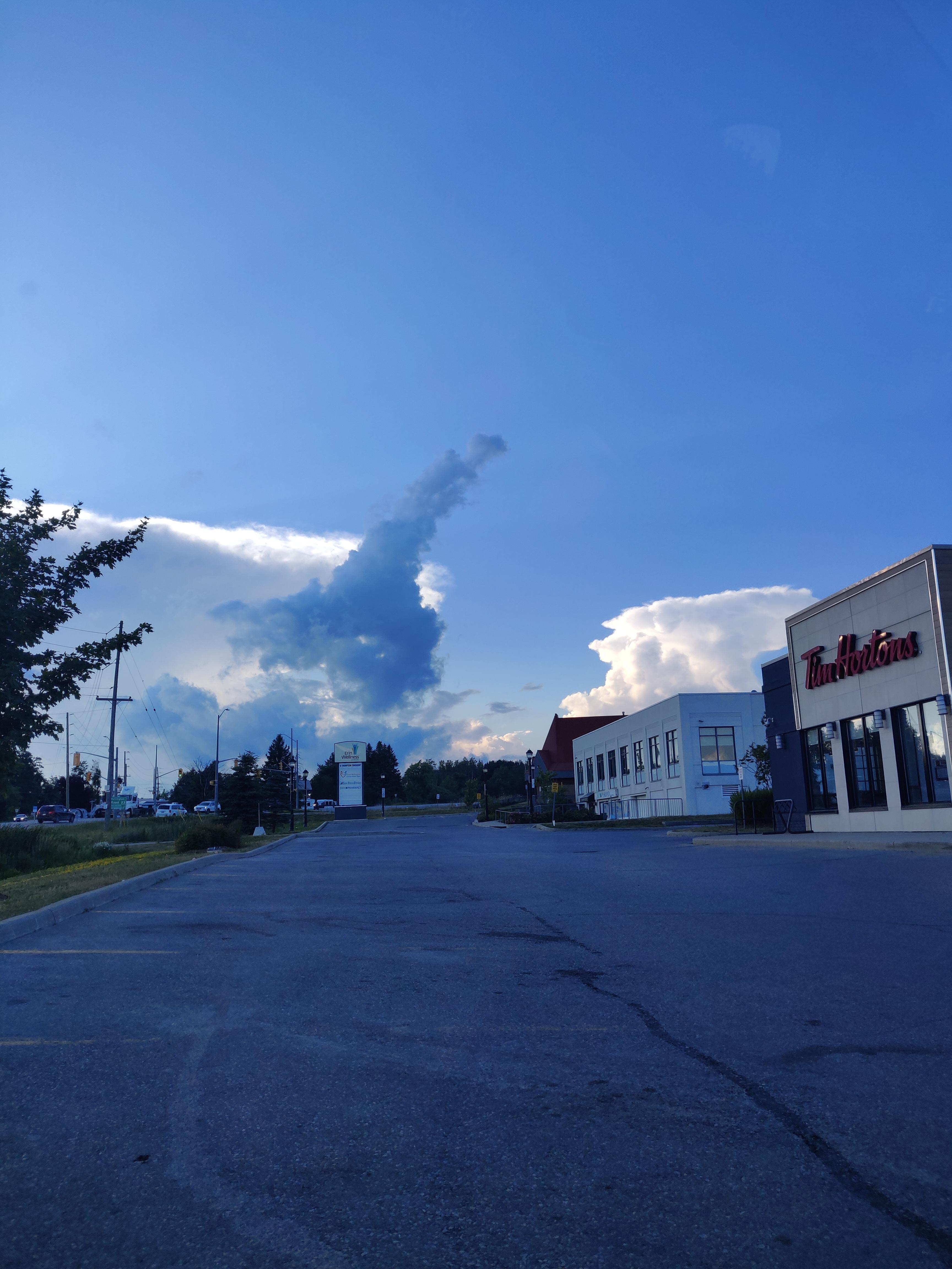 Hillsburgh, ON yesterday had some interesting cloud formations as well