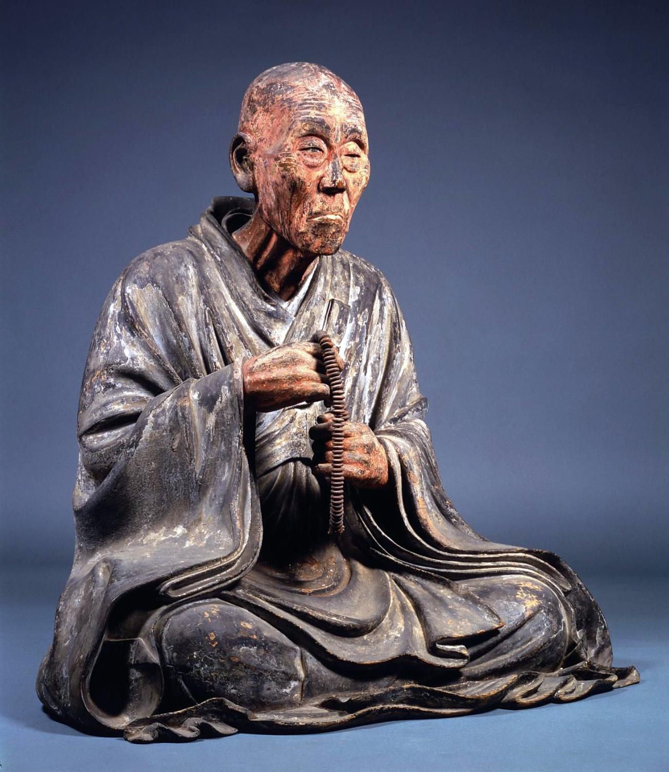 Sculpture of the monk Chōgen in his final years. Japan, Kamakura Period