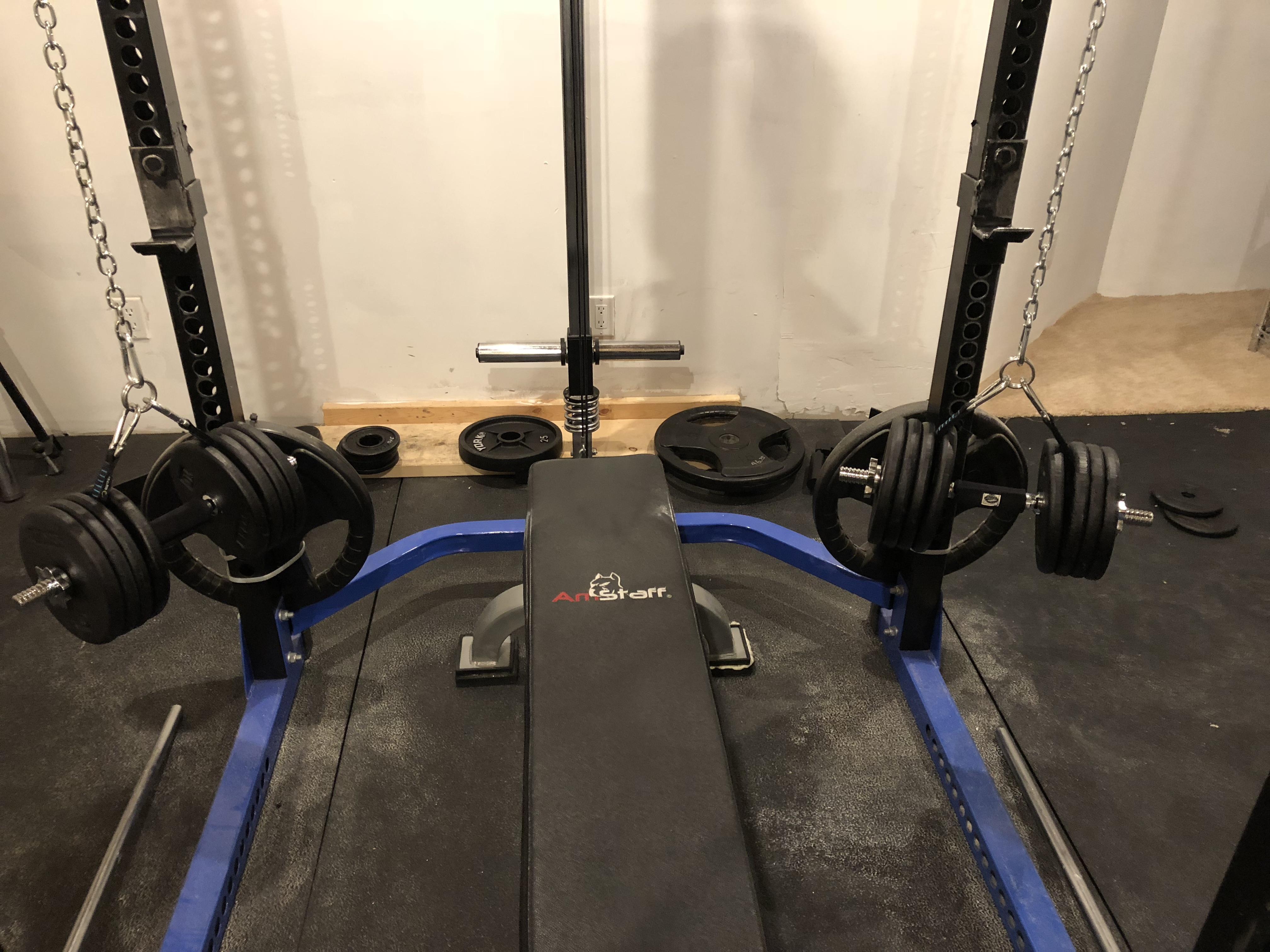 Dumbbell Suspended Chain Bench Spotter r/homegym