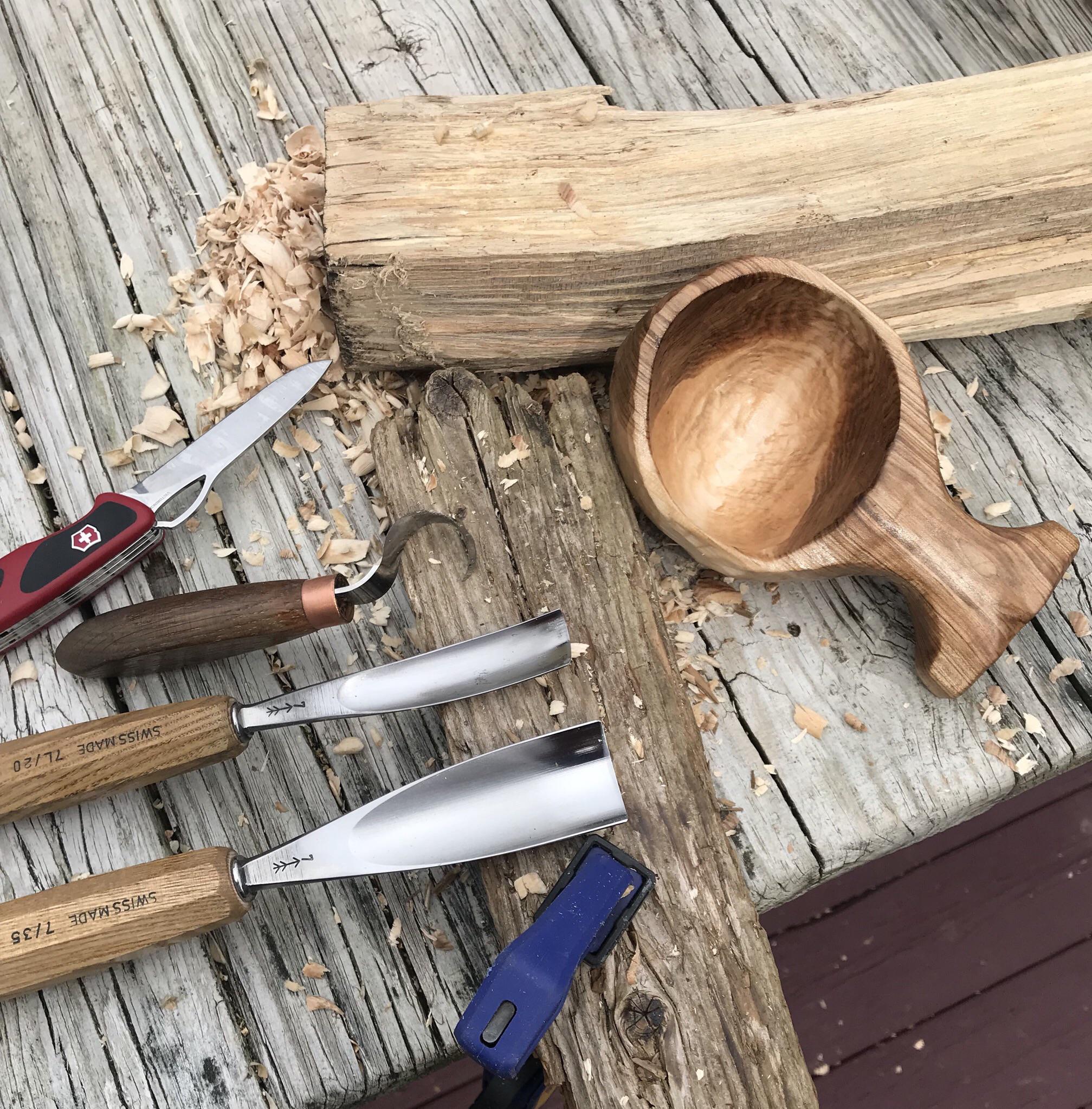 I really need a proper workbench. Kuksa in poplar. r/greenwoodworking