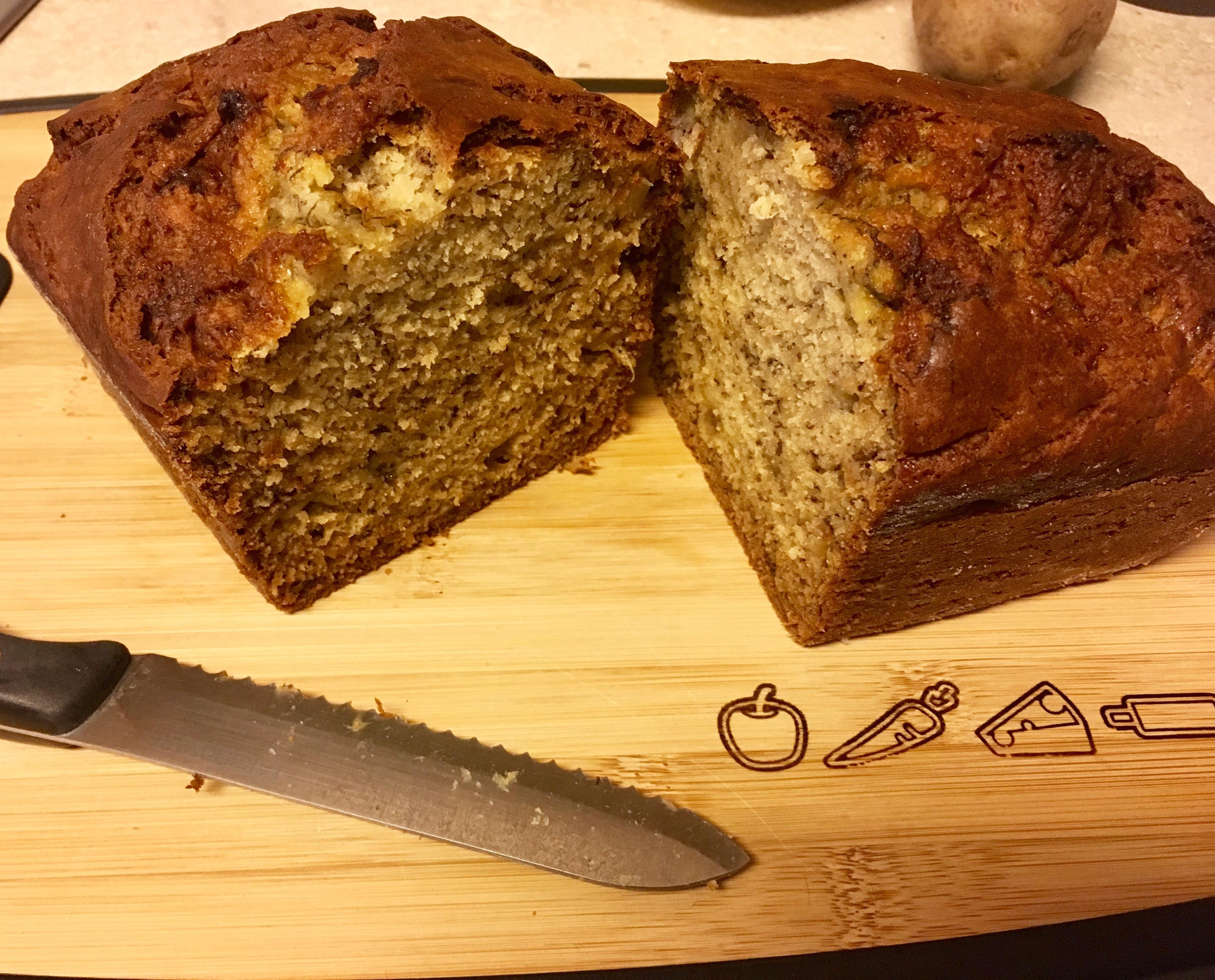 Just a simple lazy Sunday banana bread. No nuts, no chocolate swirls