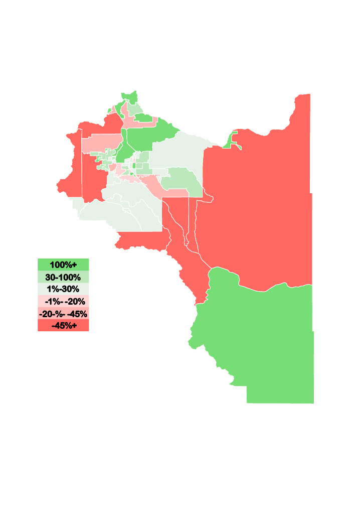Growth rate in Wasatch County, Utah by precinct r/MapPorn