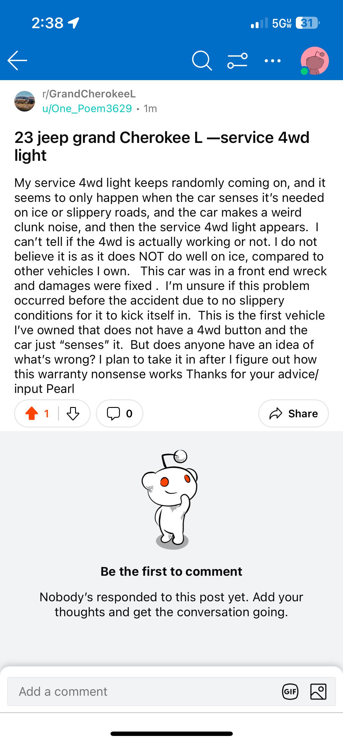 Service 4wd jeep grand Cherokee l : r/JeepGrandCherokee