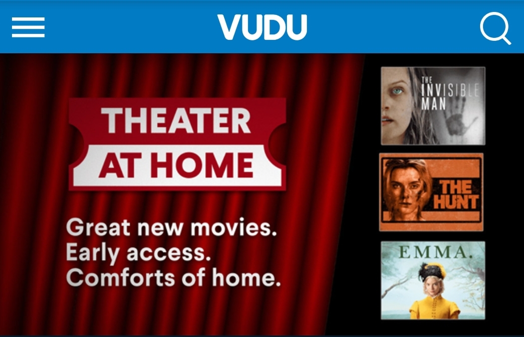 Theater movies are going live on vudu vudu