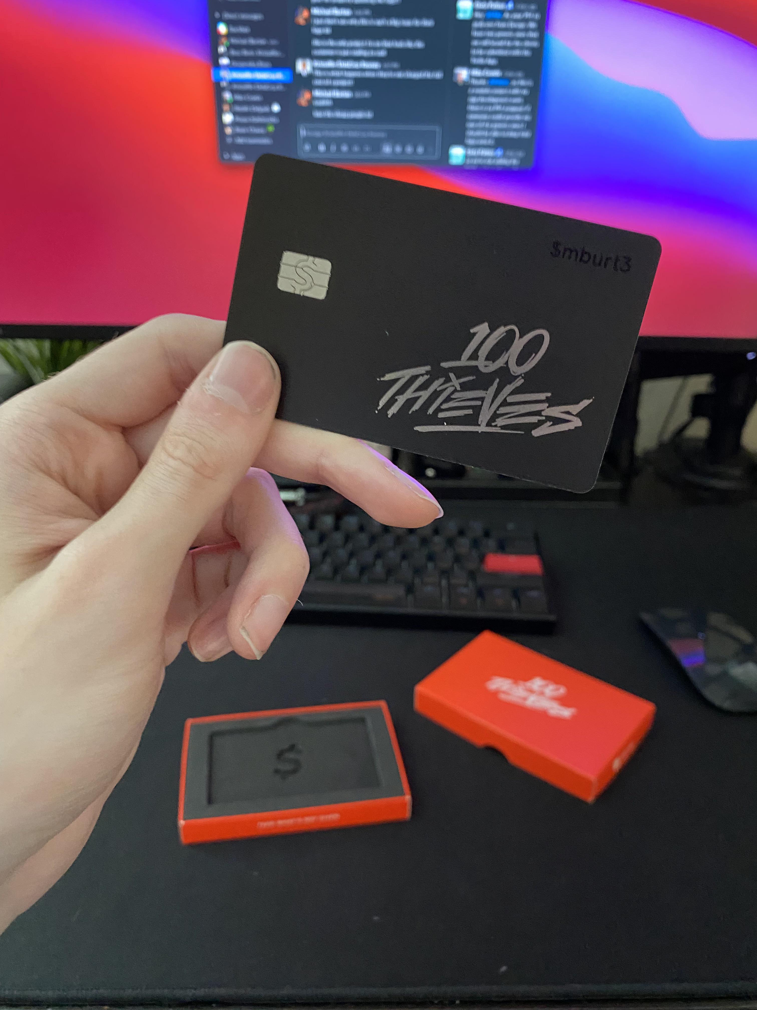 Got my cash app card finally. Love the Red Packaging. r/100thieves