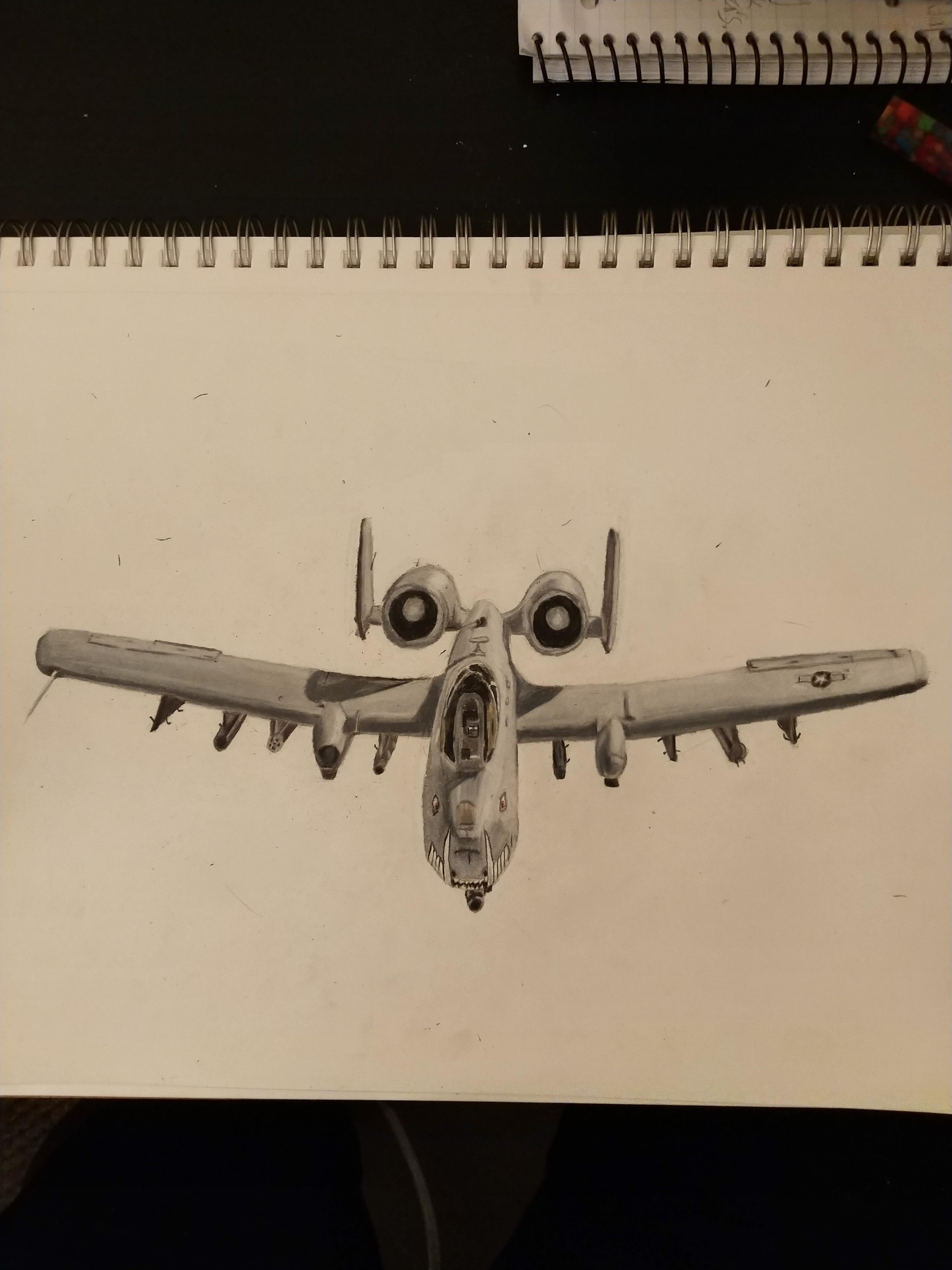 A10 Thunderbolt I drew drawing