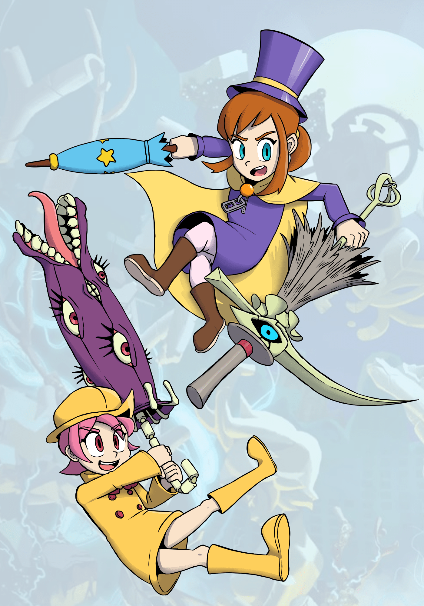 [OC, Crossover] Hat Kid and her new playmate, Umbrella! r/AHatInTime