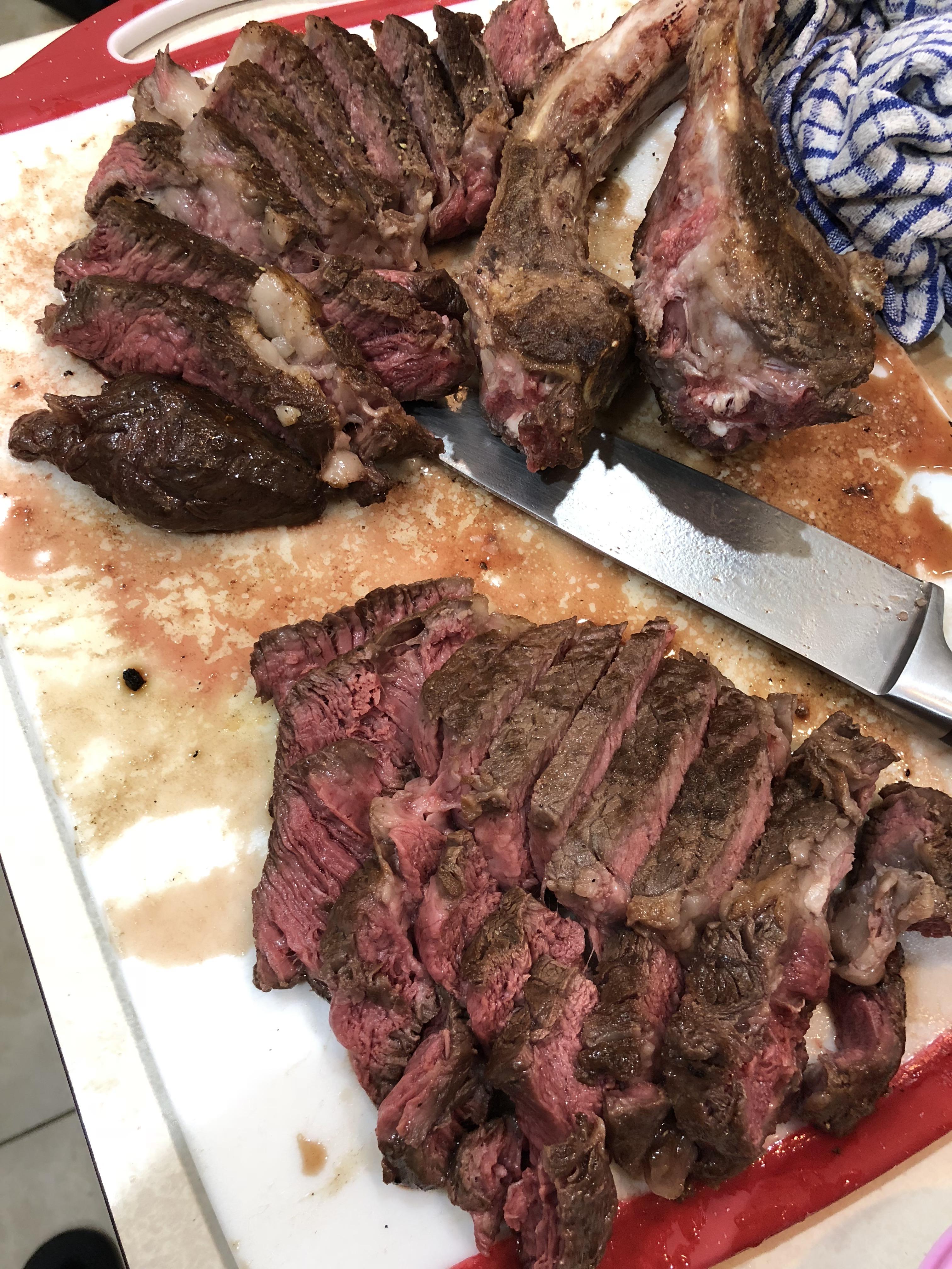 Tomahawk (12.99lb Costco right now) 2x. 2 hours 133°F. Seared on