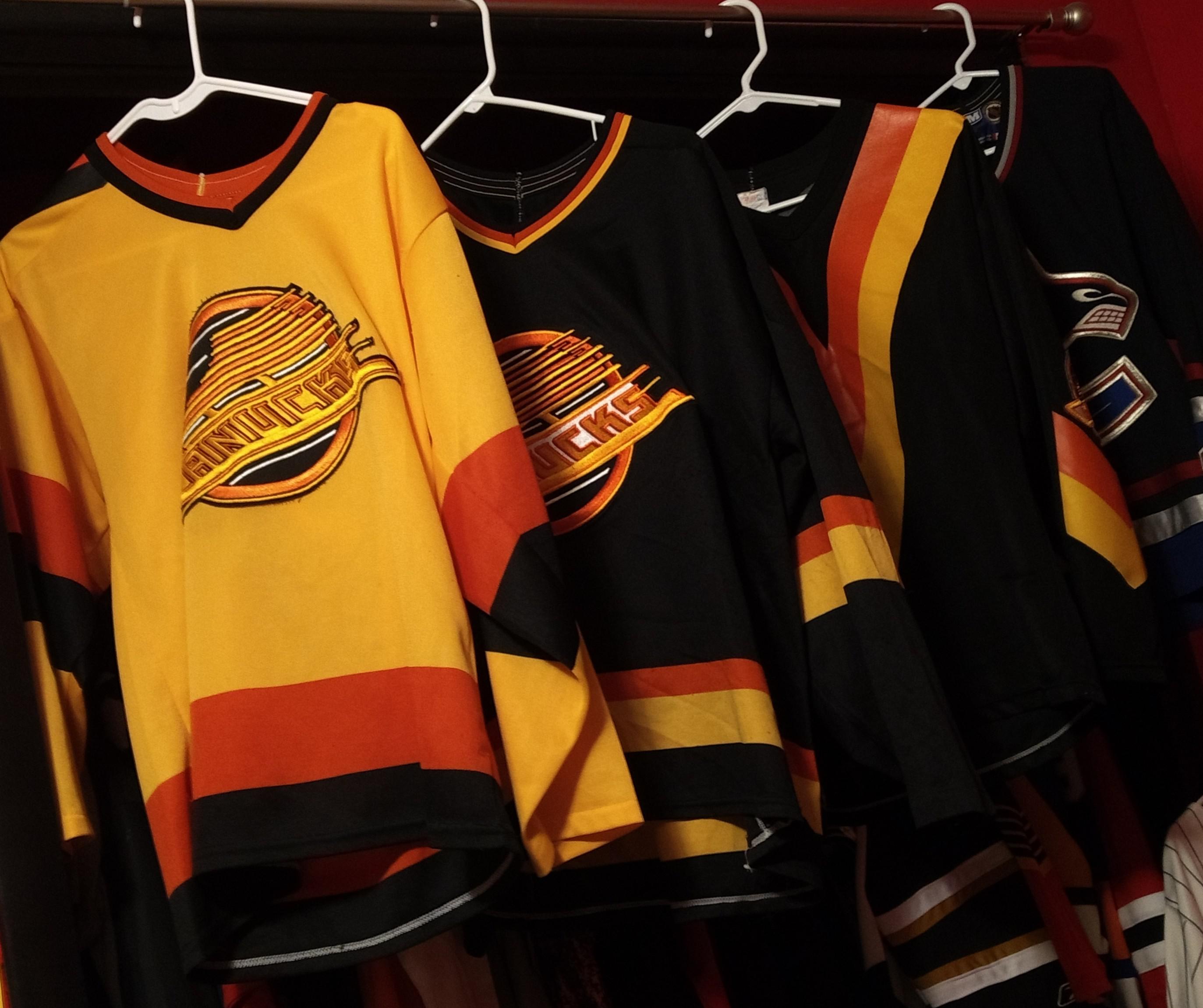 My 4 Vancouver Canucks jerseys. Small collection but I like them. r