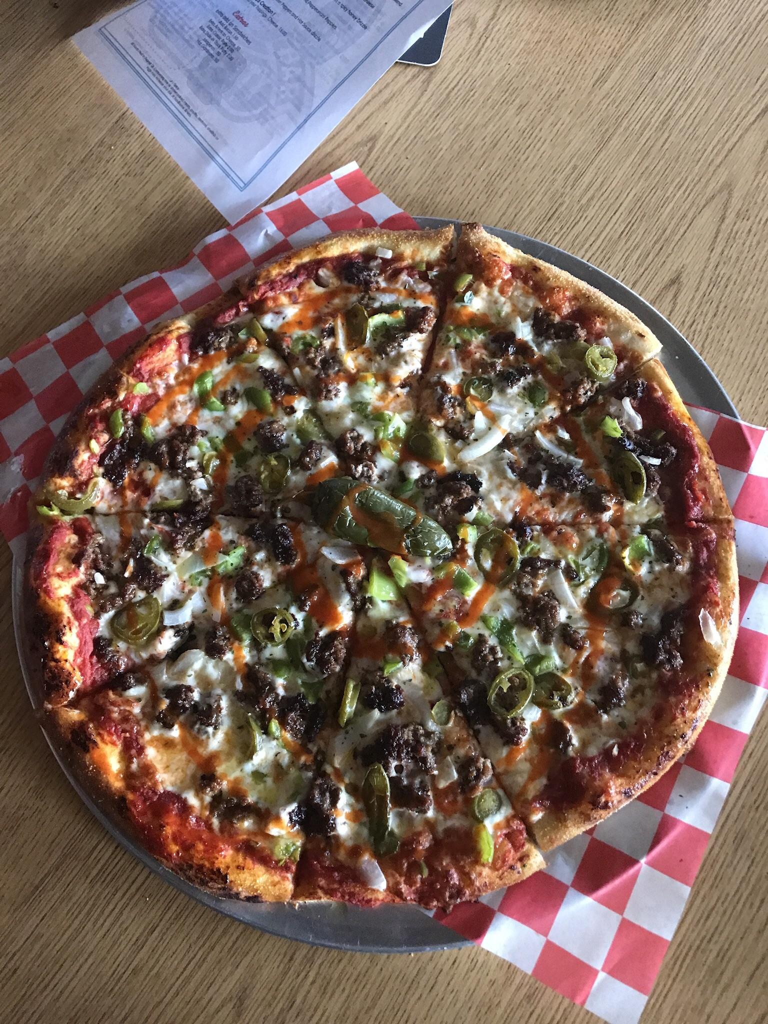 Sadler’s Classic Bar in Union City, Tn. The Firehouse Pizza.. jalapeño