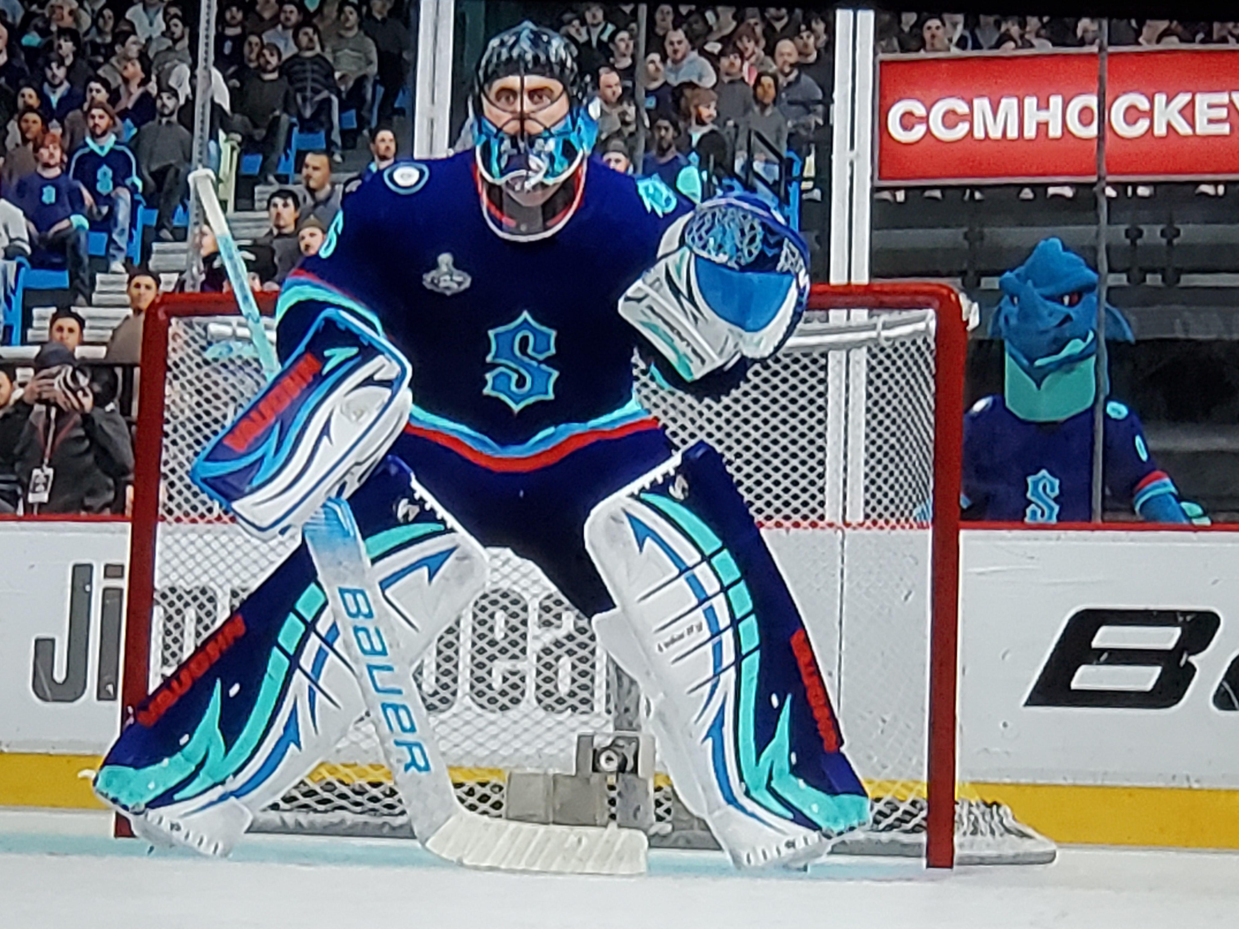 Best Kraken goalie kit I've made. And the mascot "Unleashed" creeping